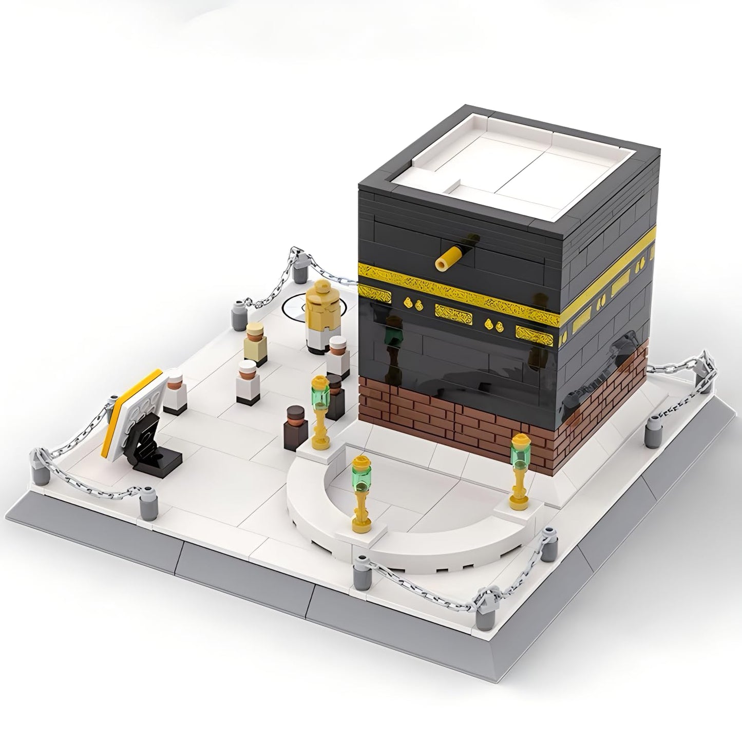 CAXIMSY Islamic Mosque Kaaba Architectural Model Building Block Sets Muslim Bricks Toy Hajj Kit Eid Gifts for Kids Adult 446 Pieces