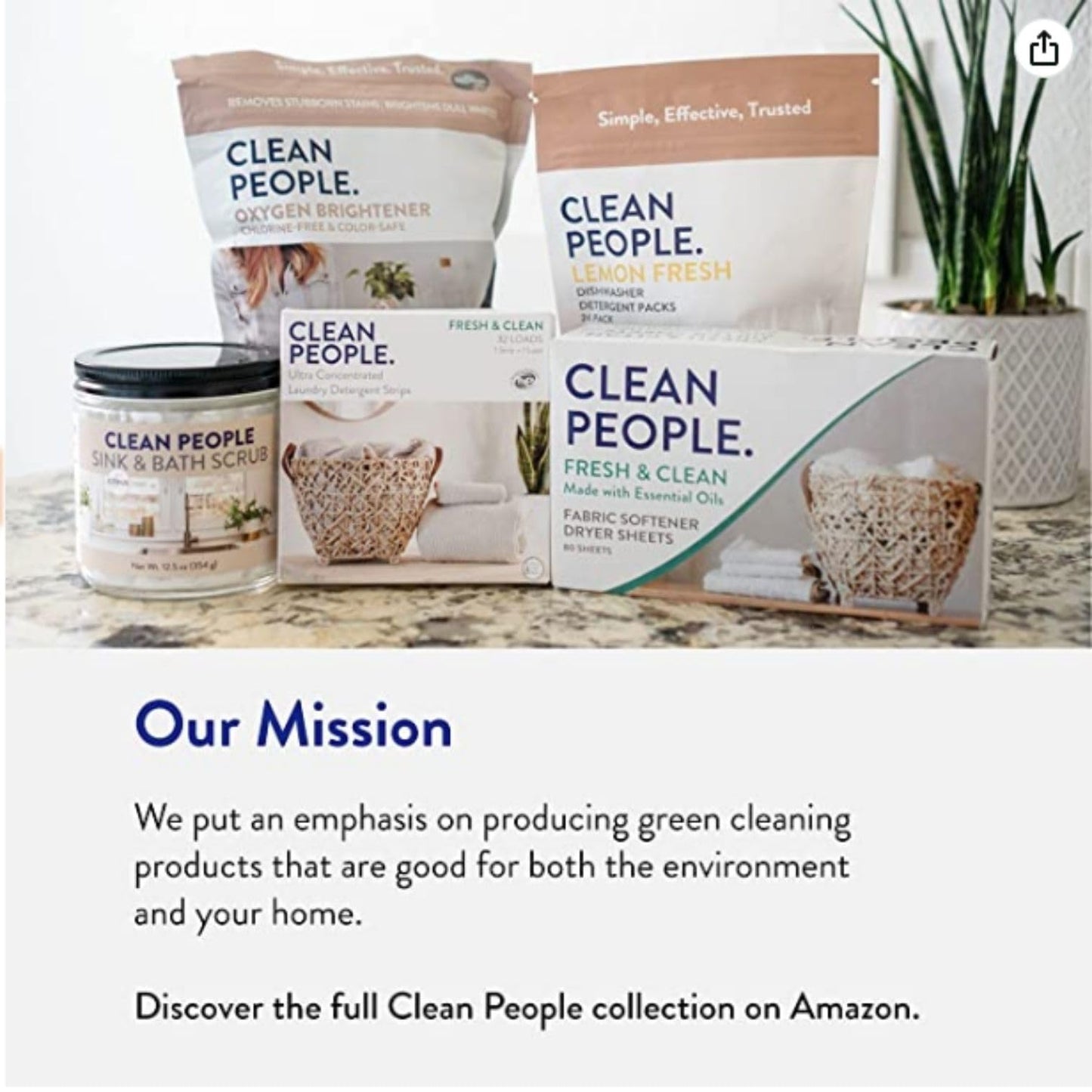 The Clean People Liquid Fabric Softener - Softens & Removes Static Cling - Vegan Scented Laundry Softener - Fresh & Clean, 50 fl oz - 74 Loads