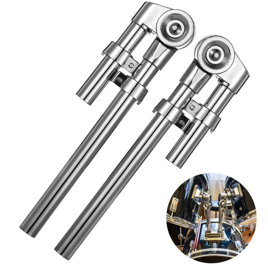 2 PCS Tom Drum Brackets, Tom Mount Holder Arm, Adjustable Tom Mounting Holder, Sturdy Metal Tom Drum Replacement Stand, Stable Support for Tom Drums, Percussion Instrument Accessories