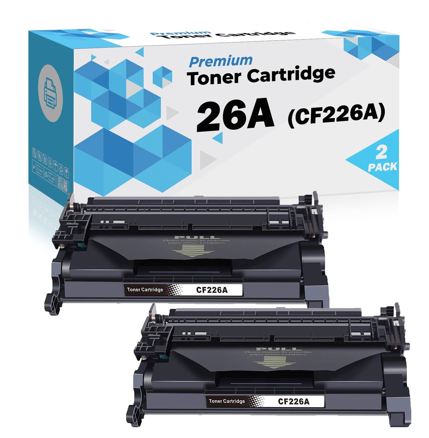 Ultra Toner® Compatible Replacement for HP 26A CF226A Black Toner Cartridge for Laser Jet Pro M402n M402dn M402dw M402d m426fdw M426fdn M426dw (2 Toner)