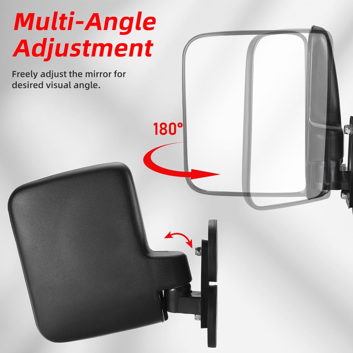 OFIG Universal Magnetic Tractor Mirrors, Side Mirrors for Tractors, Golf Carts, Forklifts, Lawn Movers, Small Dozers, Compatible with John Deere, Kubota B BX Mahindra Tractor Accessories