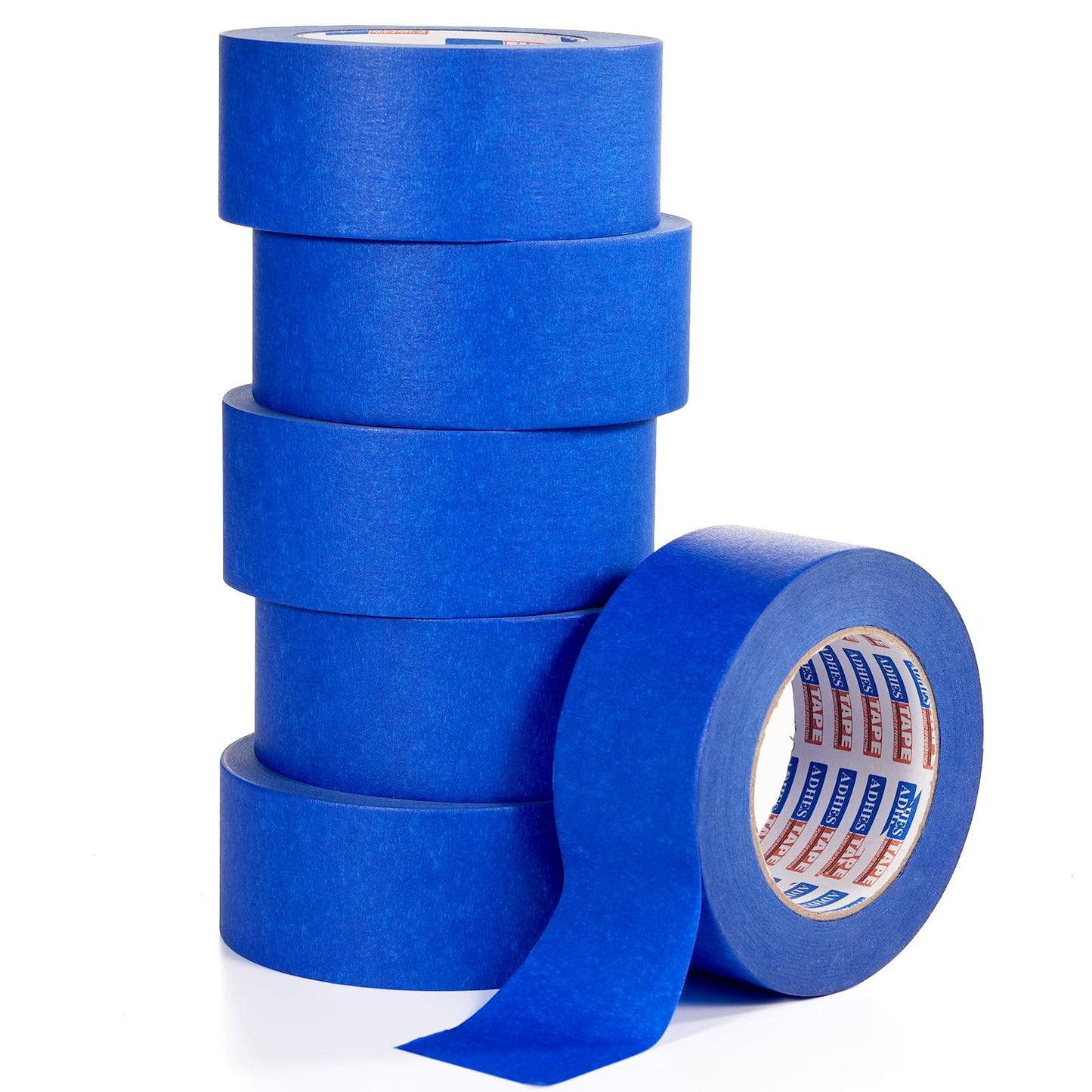 ADHES Upgrade Blue Painters Tape, Masking Tape for Painting 6 Rolls x 2 Inch x 60 Yards, Blue Paint Tape No Residue Outdoor Anti UV Multi Surface Use, Total 360 Yards