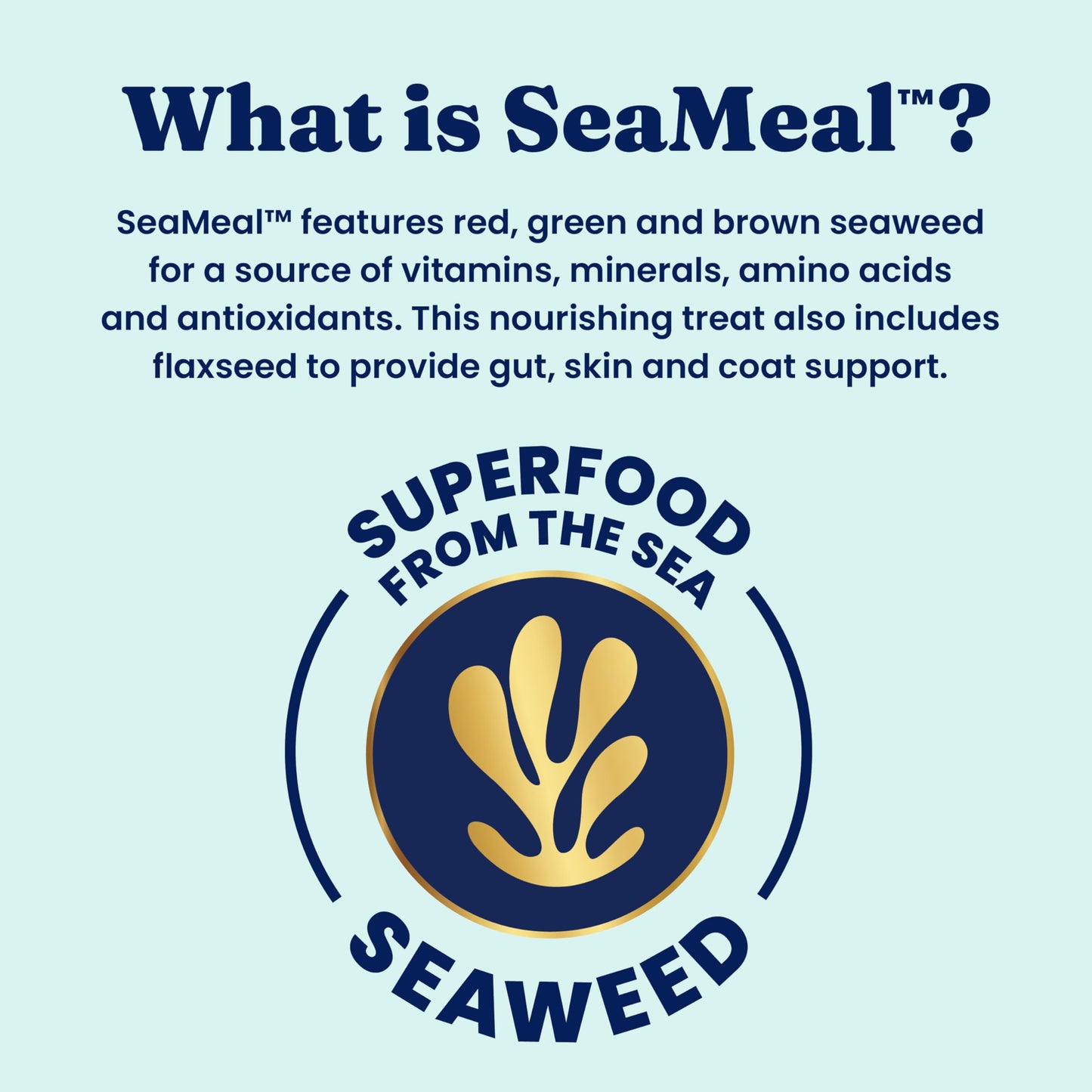 Solid Gold SeaMeal Kelp-Based Powder Supplement for Skin & Coat, Digestive & Immune Health in Dogs & Cats; Natural, Holistic Grain-Free Supplement 1 lb