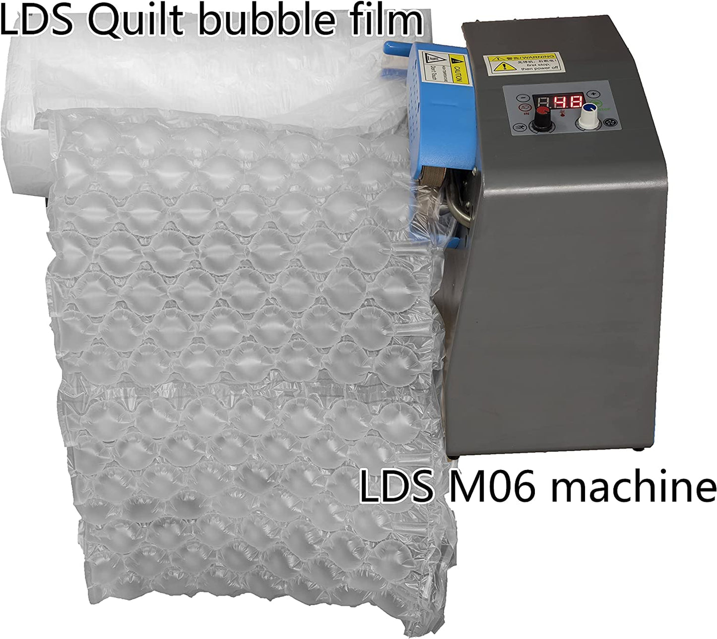 LDS Length 984ft Air Cushion Wrap Roll Quilt Bubble Air Pillow Sheet Film Air Cushion Wrap (Air Bubble Film - Inflatable Bubbles - 15.7"x12.5"x14μm)