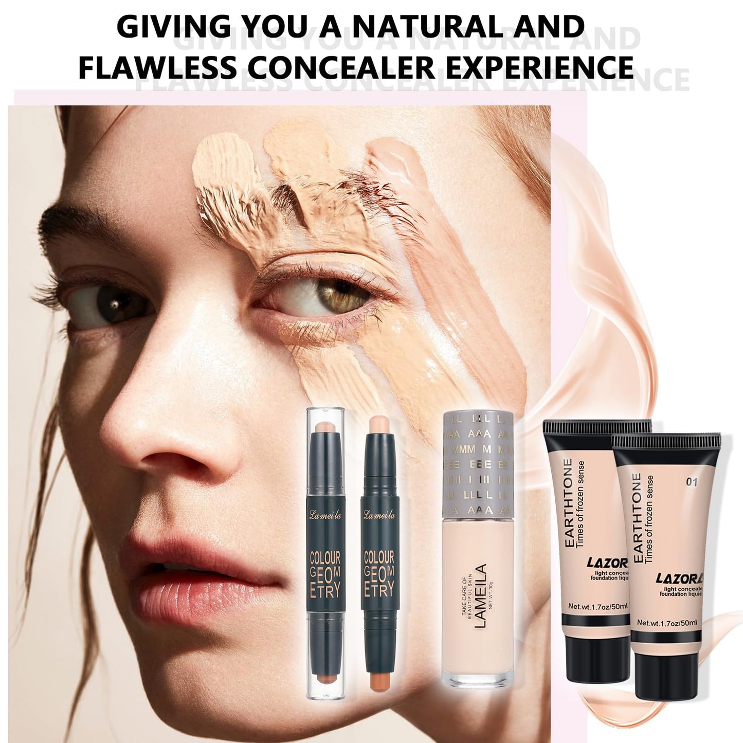 All-in-One Makeup Kit for Women and Teens - Essential Bundle With 18 Color Eyeshadow Palette Set