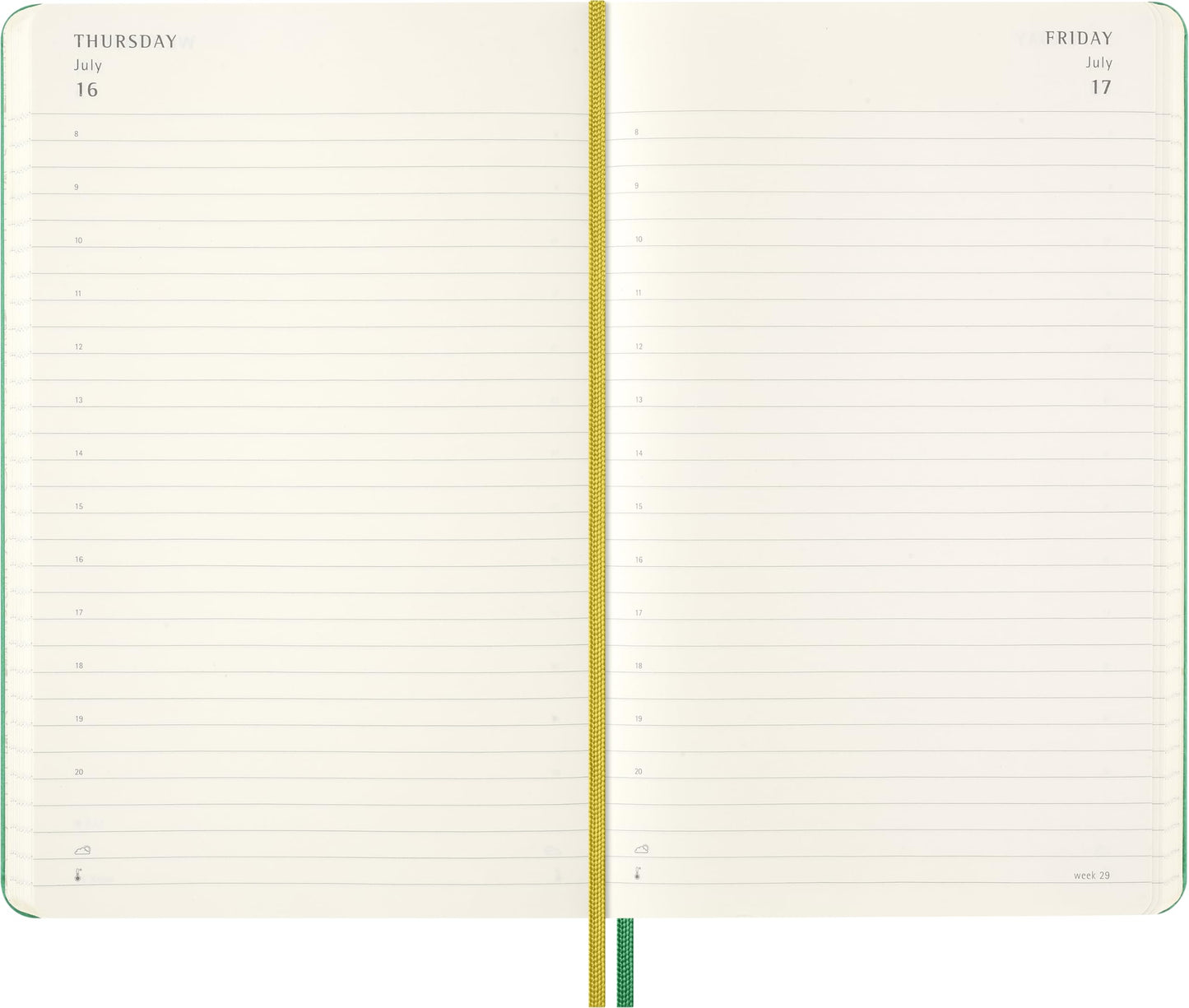 Moleskine Limited Edition Peanuts 'Charlie & Snoopy' 12 Month 2026 Daily Planner, Hard Cover, Large (5" x 8.25"), Emerald Green, 400 pages