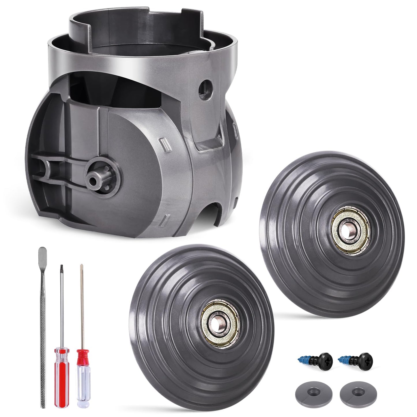 Head Connector + Ball Wheel Replacement for Dyson 100W High Torque Cleaner Head V10 V11 V15 Accessories, Head V Ball Wheels Replacement Parts, for 970100-05 969331-01 Attachment