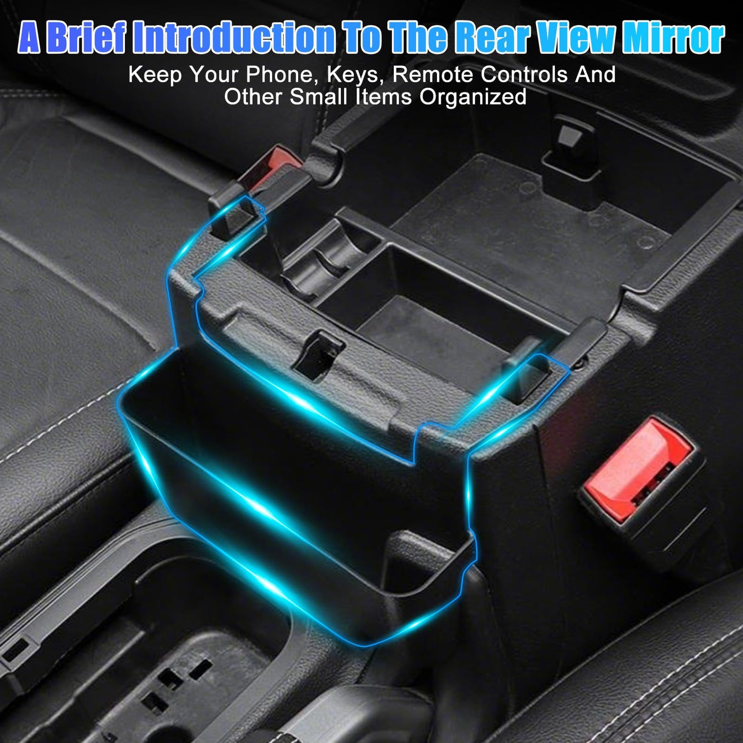 WODHMIEY Center Console Organizer, Gear Shifter Side Storage Box, for JL JLU JU, for JT 2018 to 2023 and Gladiator JT 2020 2021 2022 2023, Armrest Storage Box Accessories