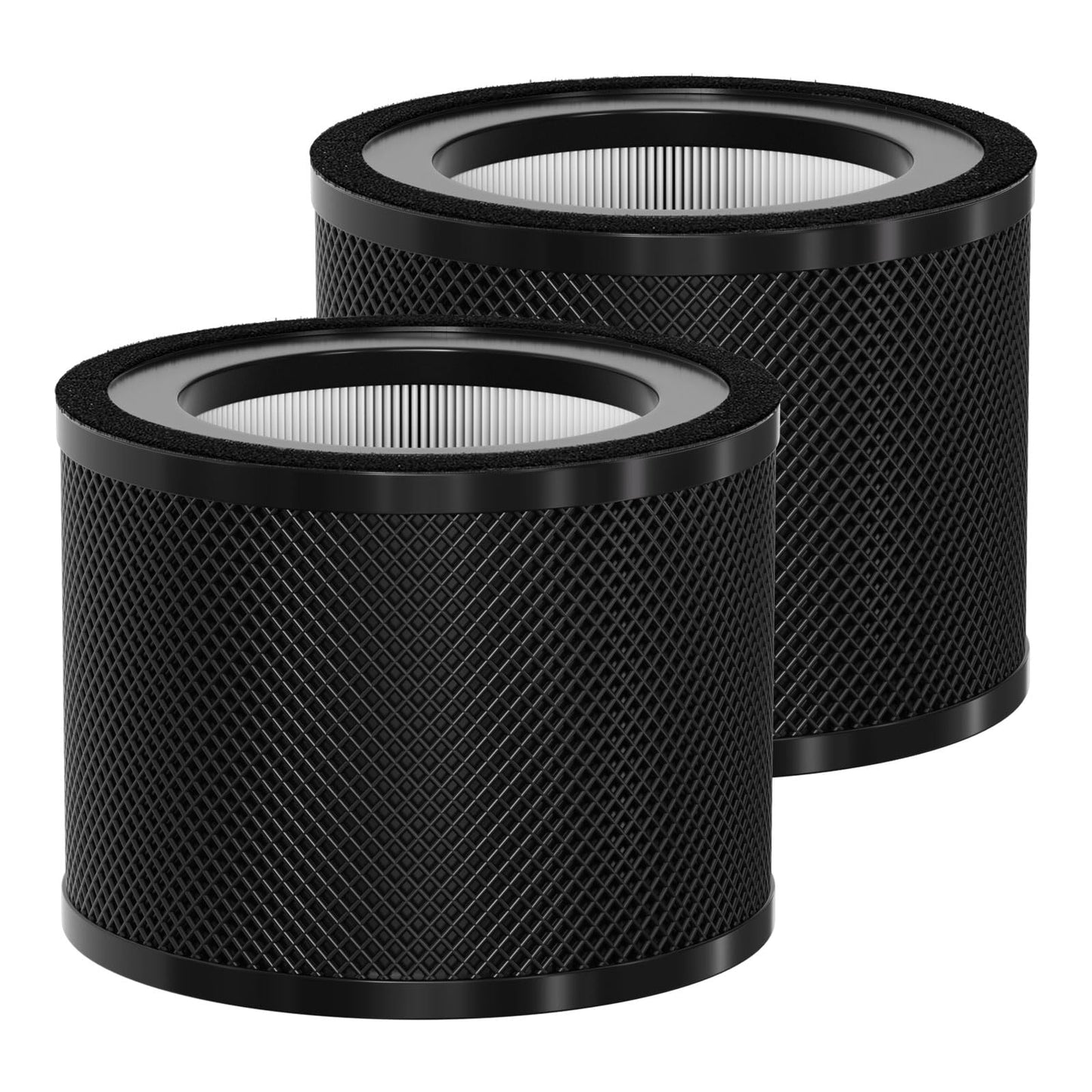 Allisfresh TT-AP001 True HEPA Filter Replacement Compatible with TaoTronics TT-AP001 and VAVA VA-EE014 Air Purifier, True HEPA Filter & Activated Carbon Filter, 2 Pack