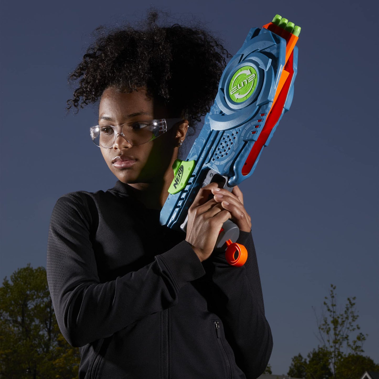 NERF Elite 2.0 Flipshots Flip-8 Blaster, Rotating Dart Barrels, 8-Dart Capacity, 8 Elite Darts, Toy Foam Blasters, Kids Outdoor Games & Toys for Boys & Girls, Blue
