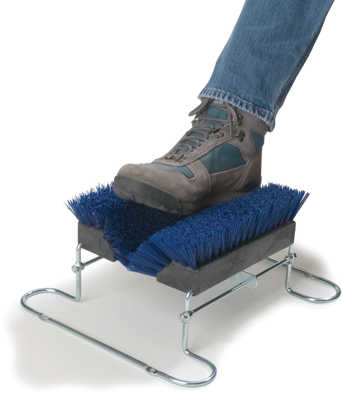 Carlisle 4042403 Spectrum Commercial Boot 'N Shoe Brush Scraper with Chrome Plated Steel Frame, Black