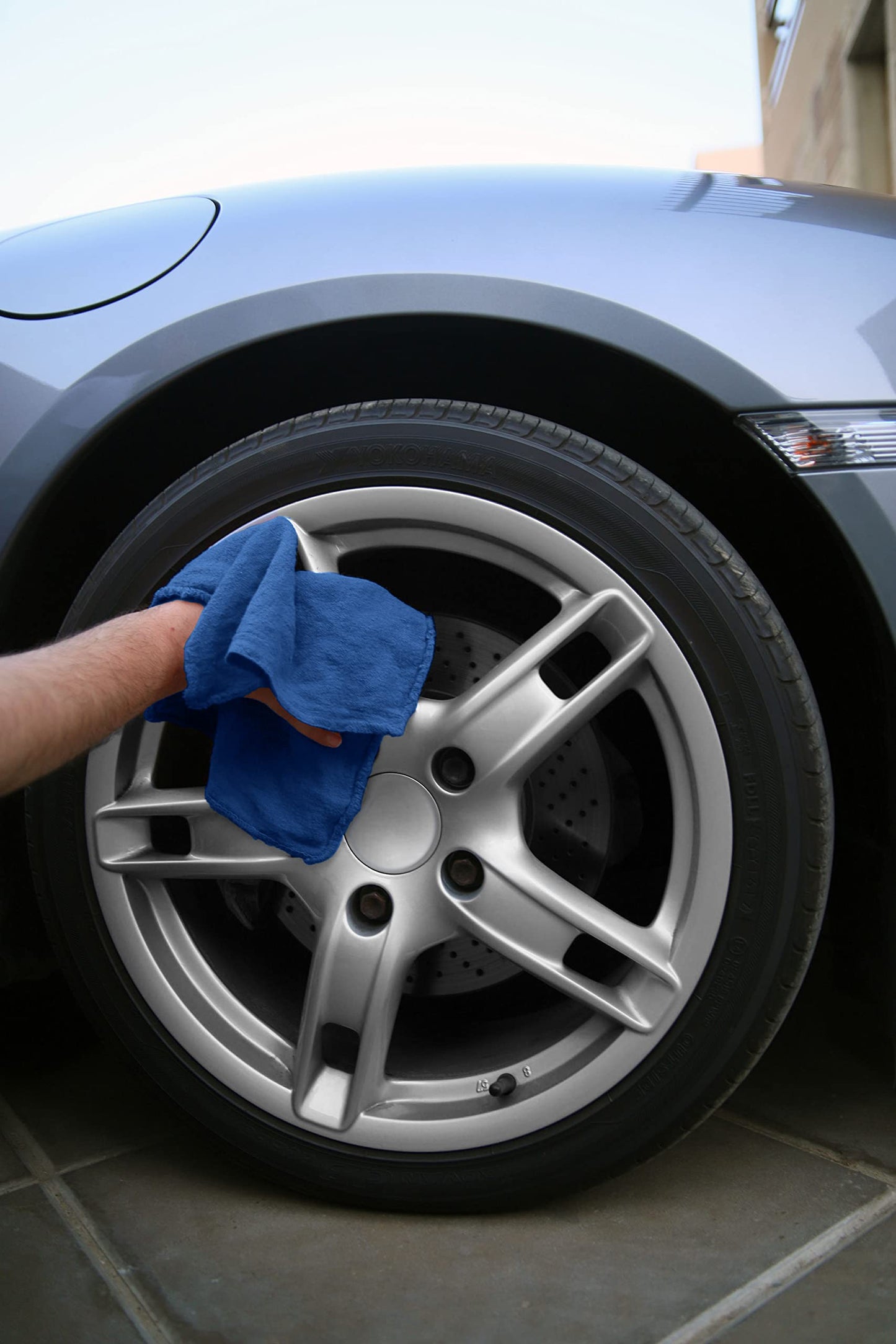 Avalon Towels Cotton Shop Towels – (Pack of 150) Size 12x14 Inches Cleaning Rags – Absorbent Shop Rags and Multipurpose Cleaning Towels for Automobiles, Industries, Garage and Homes (Blue)