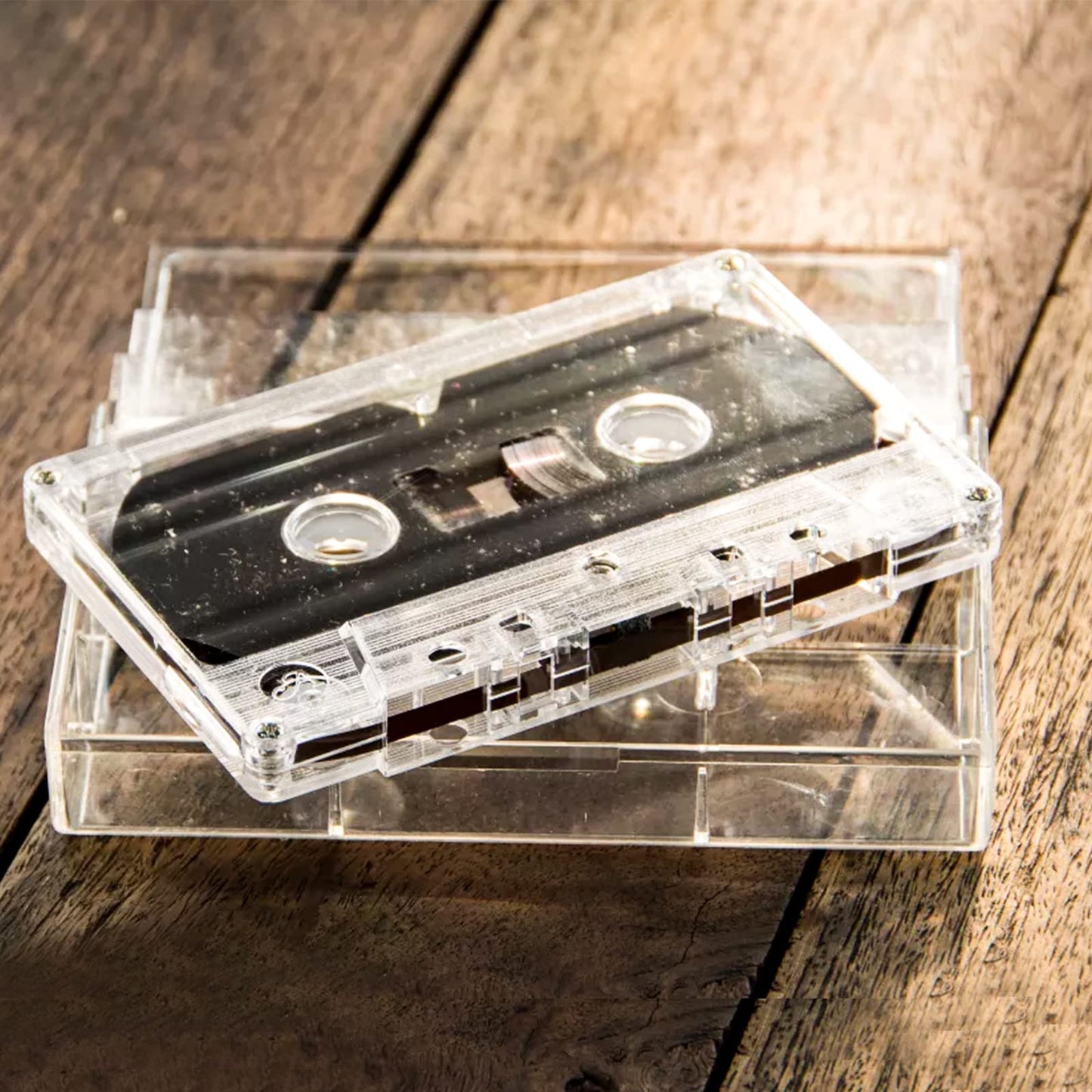 Fasmov 30 Pack Cassette Tape Case, Clear Plastic, Perfect for Audio Cassette Storage, 4.25" L x 2.75" W x 0.6" H