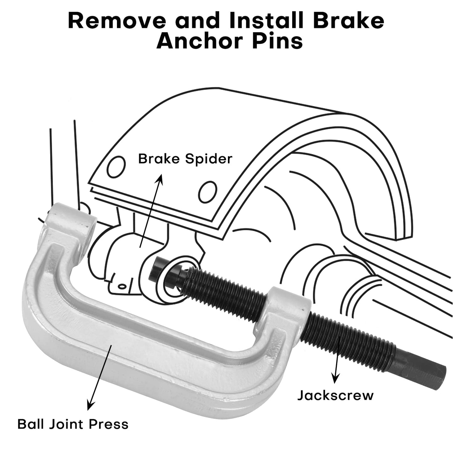 Acymner Ball Joint Press & U Joint Removal Tools | Heavy Duty Ball Joint Service Tool with 4-Wheel Drive Adapters fits Most 2WD and 4WD Car Pickup and Light Truck