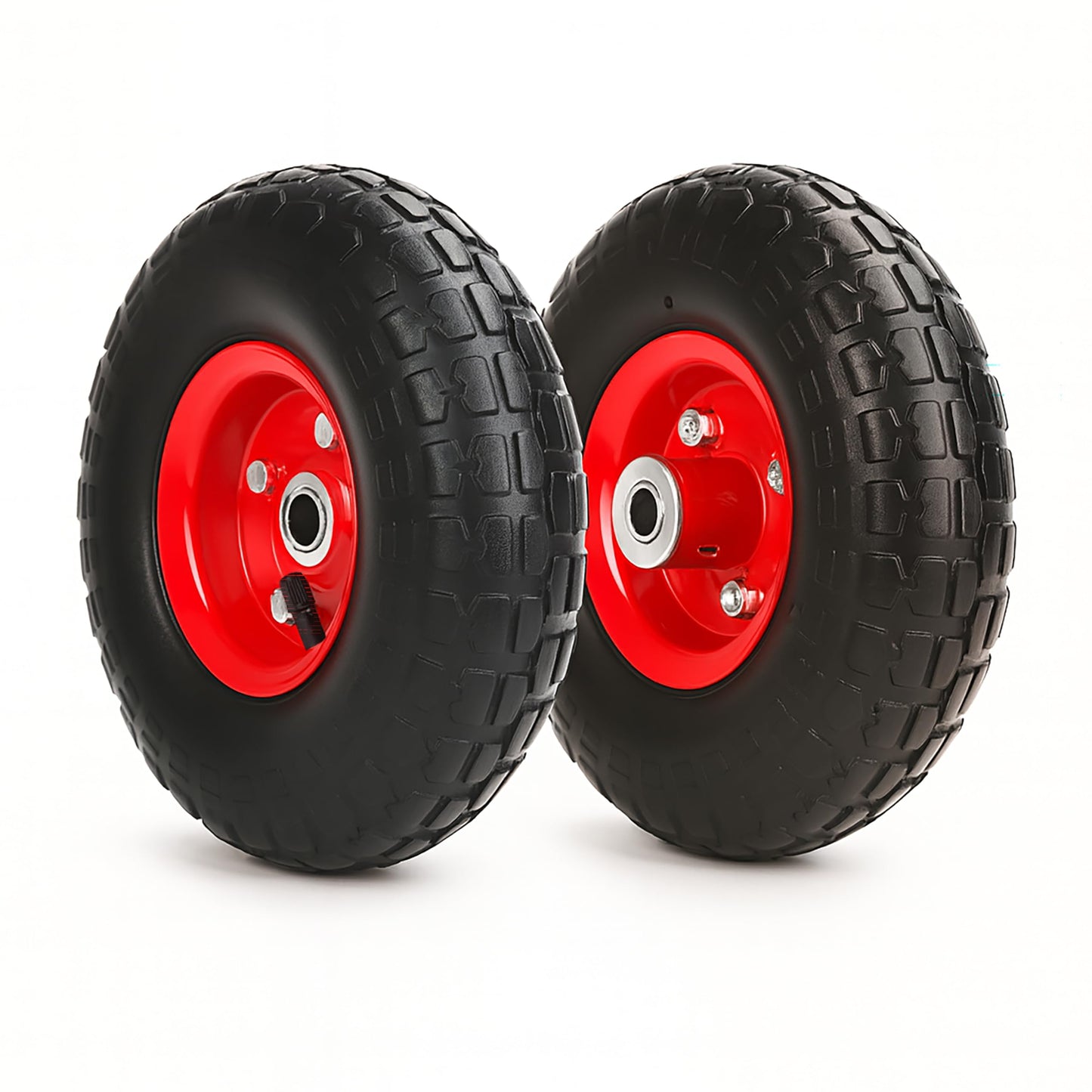 PEAKTOW PTW0001 New 10” 4.10/3.50-4” All Purpose Utility Pneumatic Air Tire on Wheel for Dolly Hand Truck Cart – 2PK
