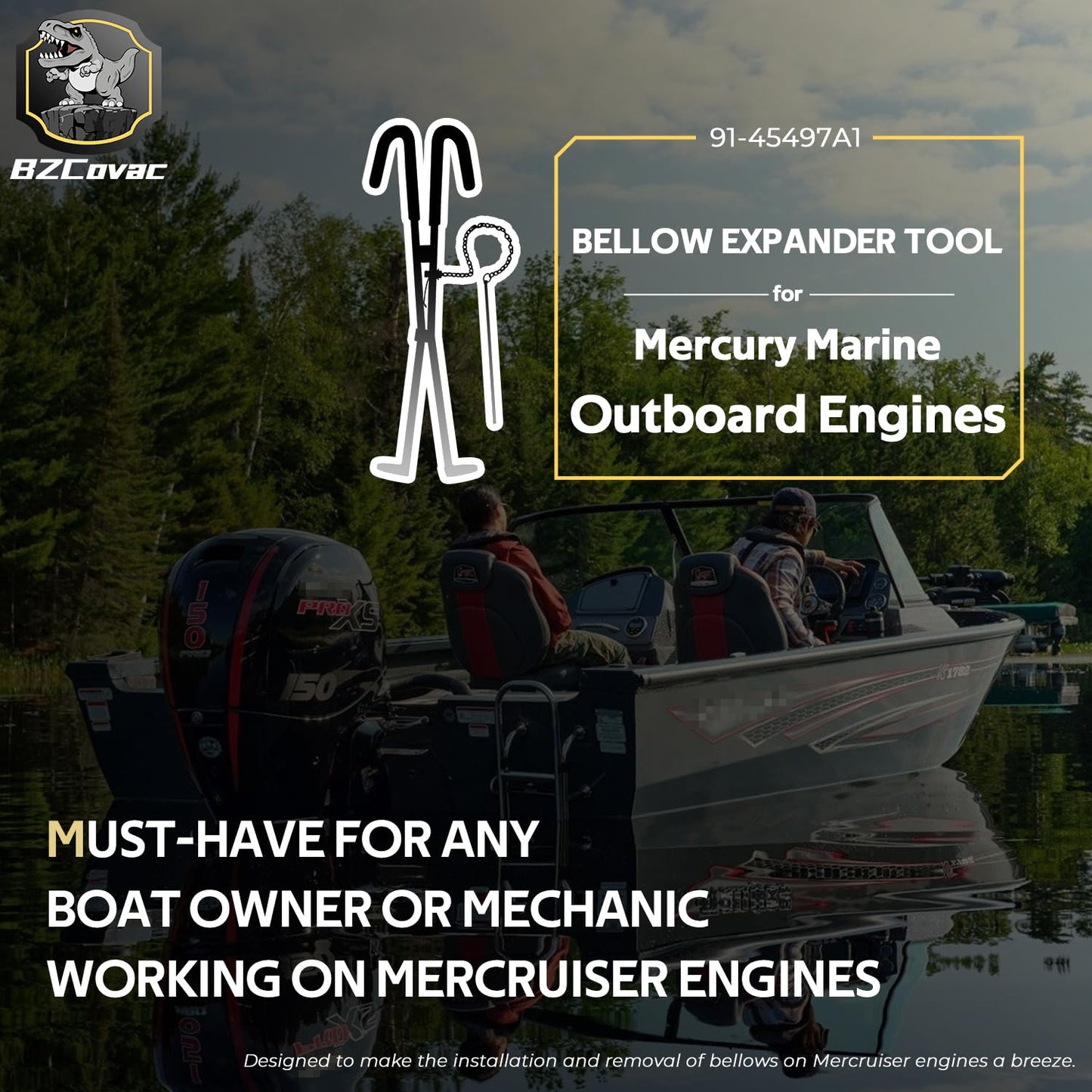 Exhaust Bellows Expander Tool for Mercruiser Alpha & Bravo Sterndrives, Replaces OE Part #91-45497A1