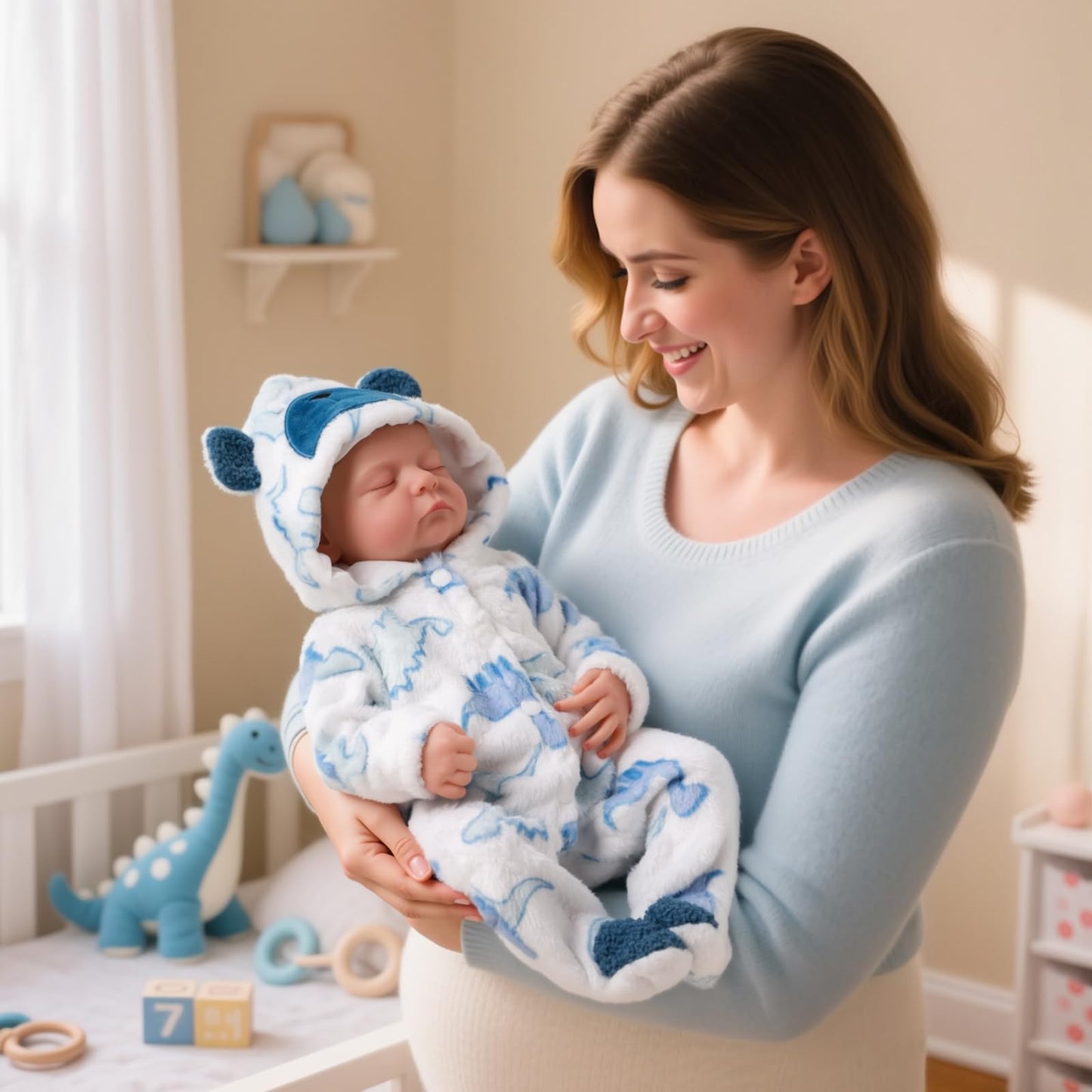 BABESIDE Reborn Baby Dolls Boy, 20 Inch Lifelike Newborn Real Life Poseable Realistic Doll for Boy Soft Vinyl and Cloth Body Baby Dolls with Clothes and Toy Gift for Kids Age 3+