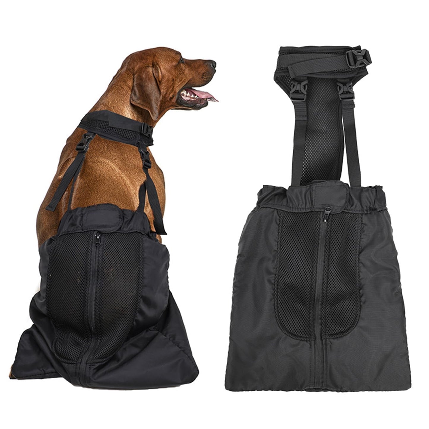 Drag Bag for Paralyzed Pets, Indoor Dog Wheelchair Alternative for Disabled Back Rear Legs Dog, Protects Chest and Limbs, Durable Nylon Breathable and Comfortable (XL)