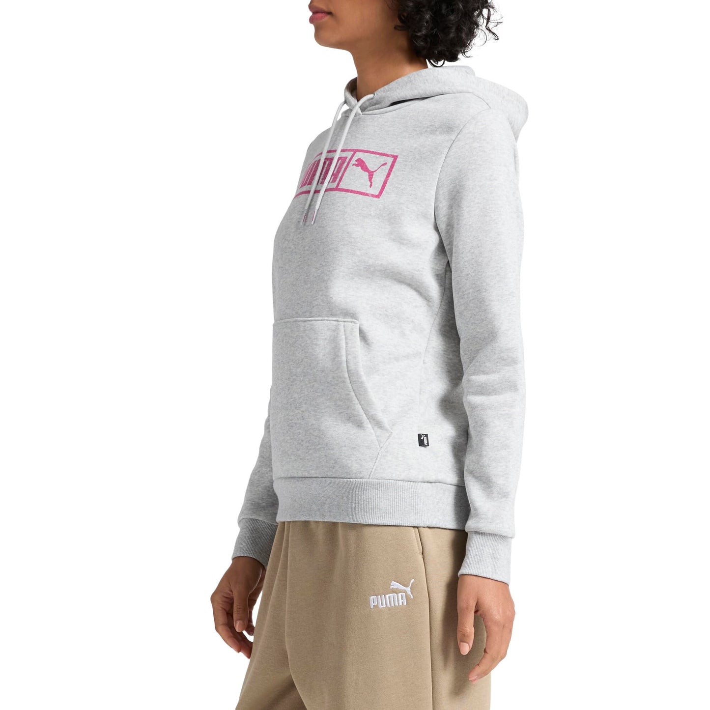 PUMA Women's Graphic Hoodie, Gray, Large