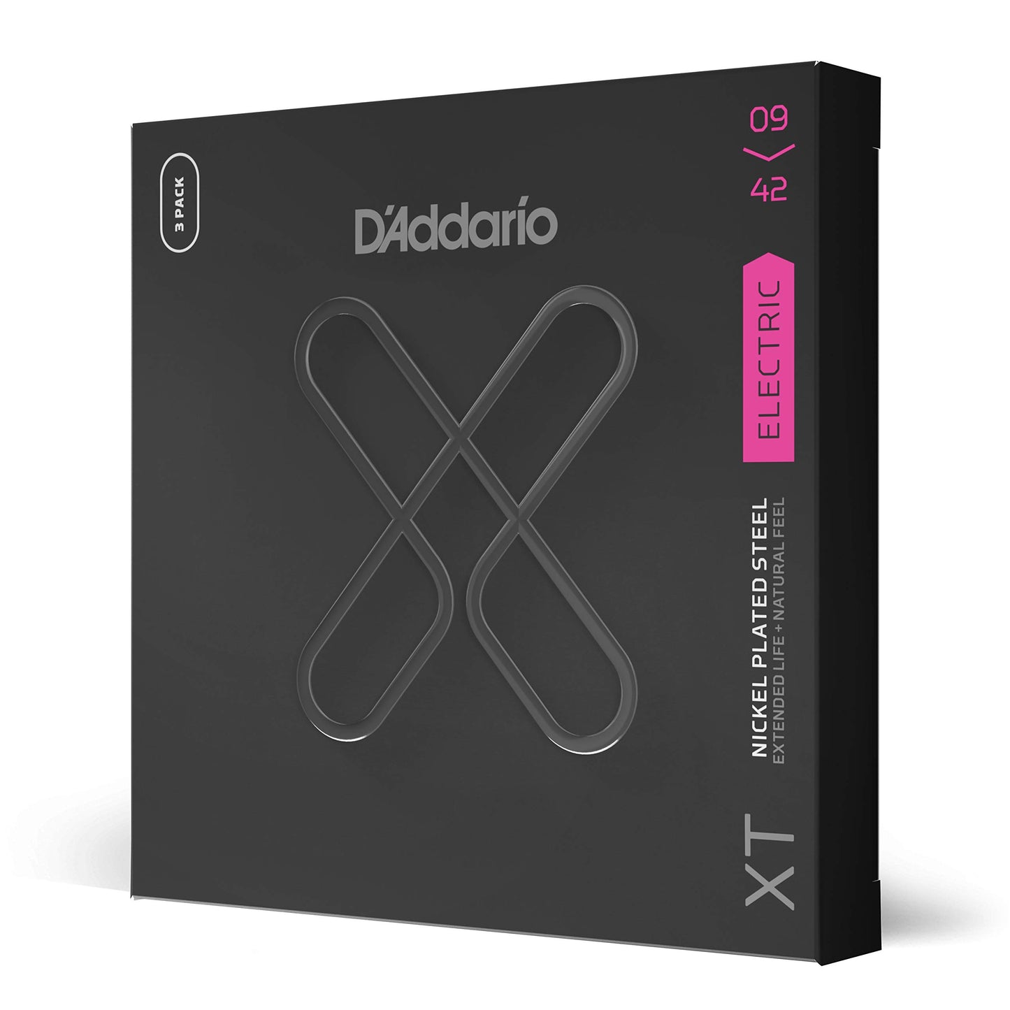D'Addario Electric Guitar Strings, XT Nickel Coated, XTE0942-3P, Super Light Gauge 09-42, 6-String Set, Pack of 3