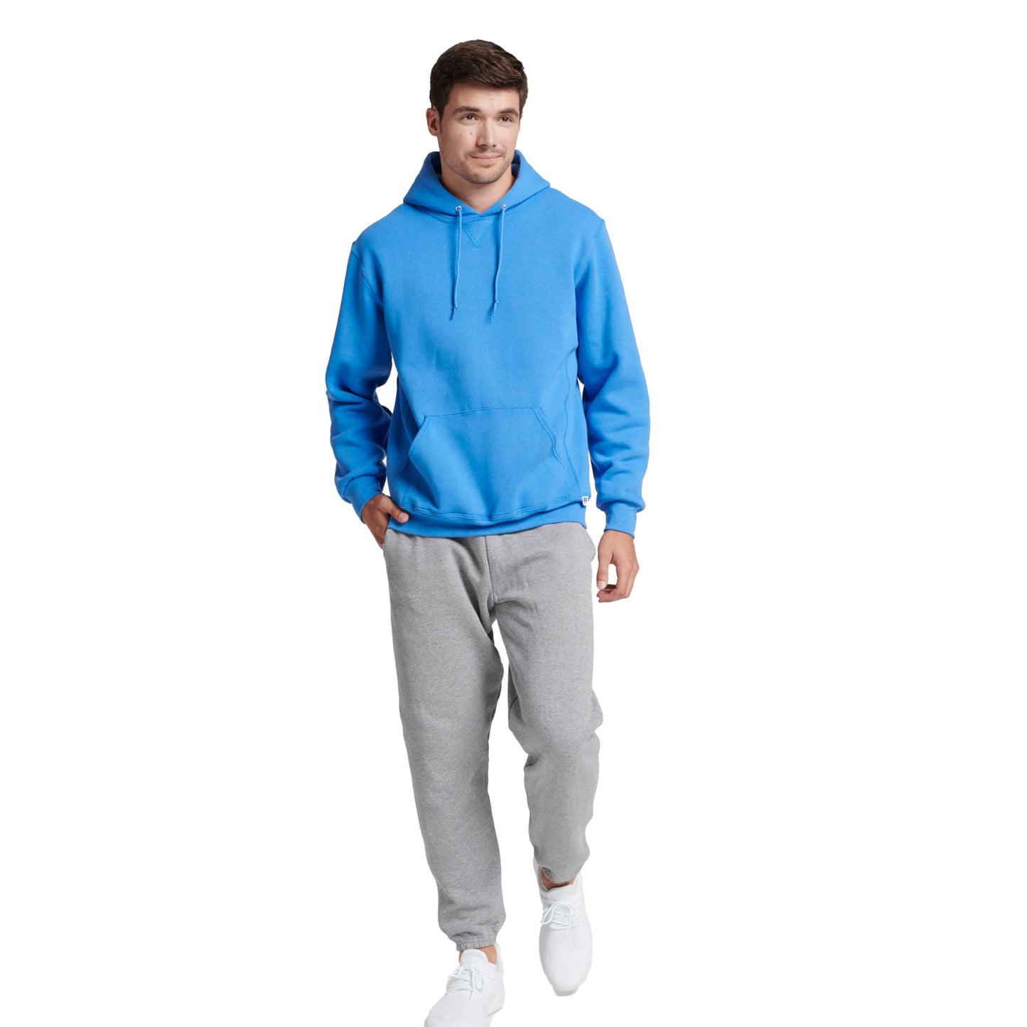 Russell Athletic Men's Dri Power Hooded Pullover Fleece Sweatshirt, Collegiate Blue, Small