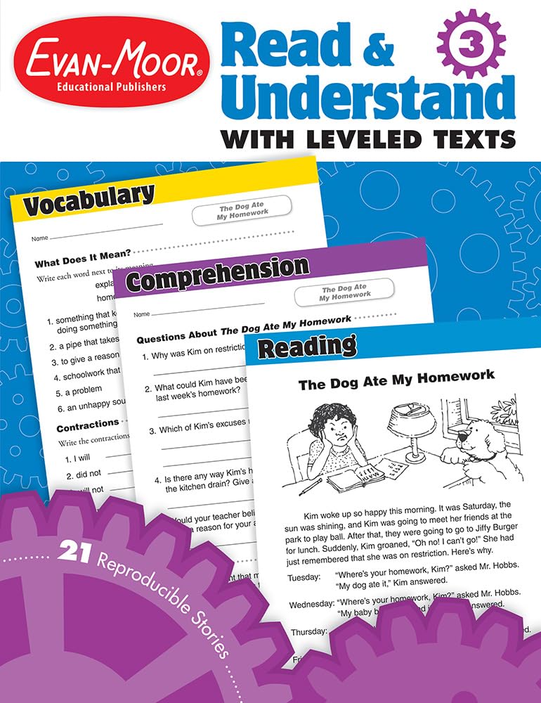 Evan-Moor Read & Understand with Leveled Texts, Grade 3