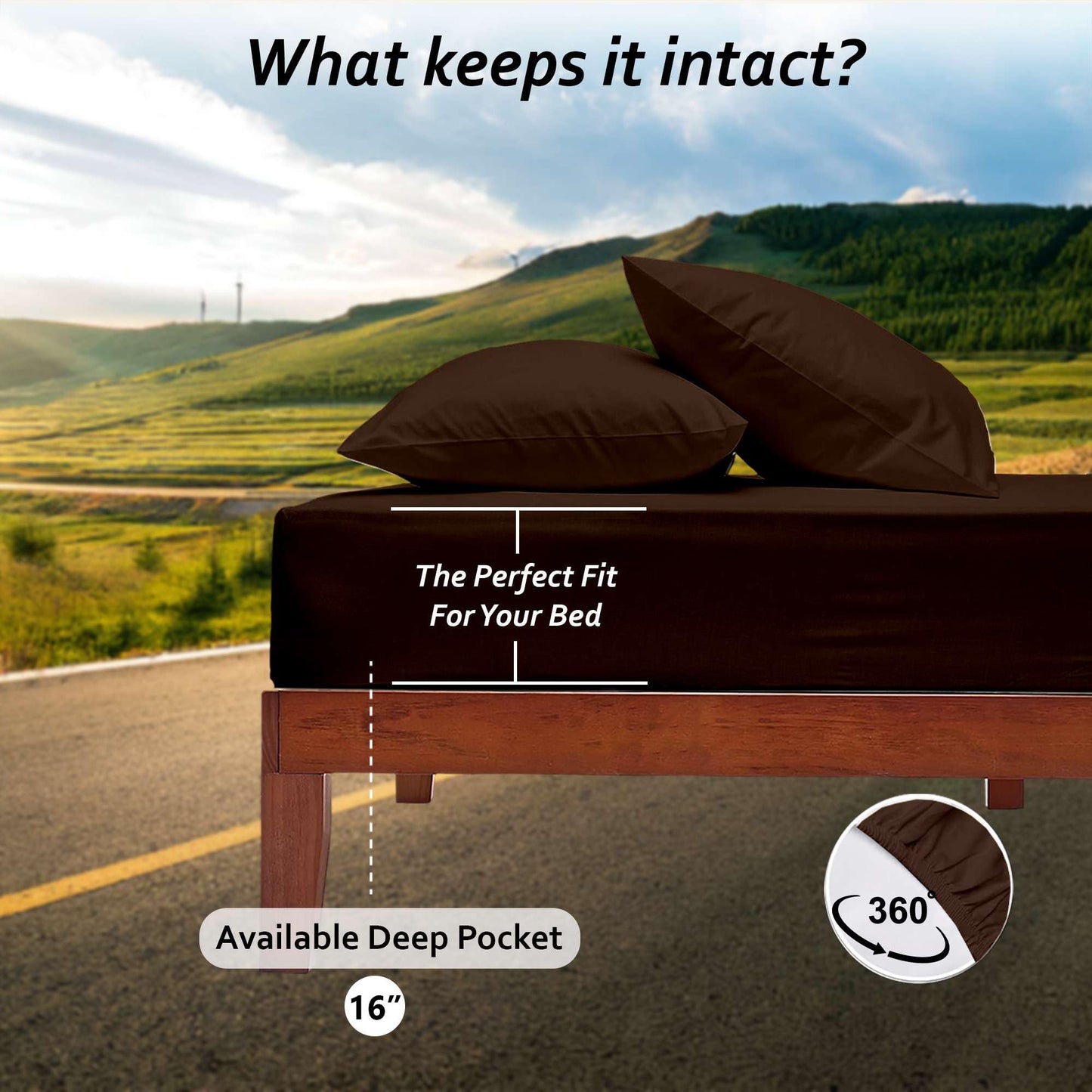 RV Mattress SHORT QUEEN SHEET SET - (60x75) Solid Chocolate 400 Thread Count Egyptian Cotton -Made Specifically for RV, Camper & Motorhomes