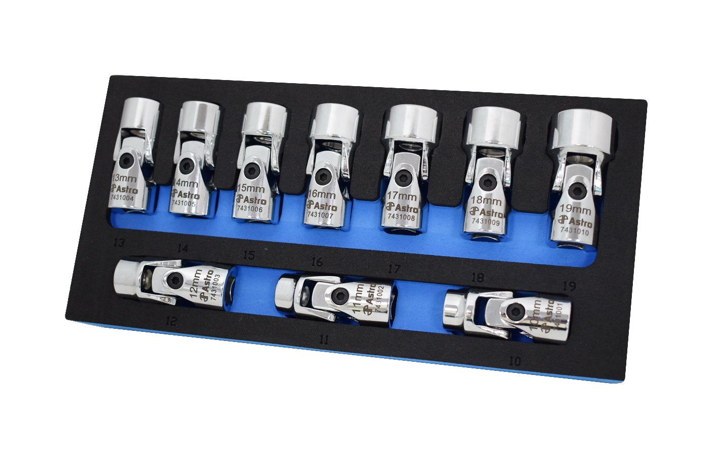 Astro Pnematic - 10pc 3/8" Drive Flex Socket Set - 6 Point - Metric