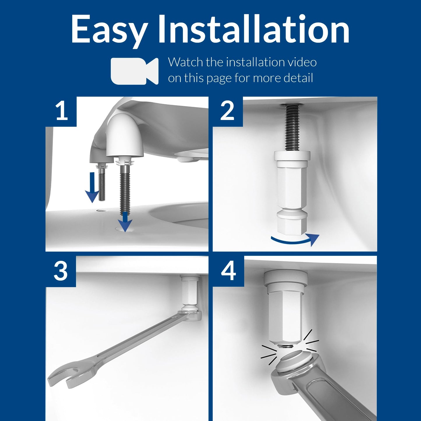 Bemis 1955CT 000 Commercial Plastic Open Front Toilet Seat with STA-TITE Commercial Fastening System, Elongated, White