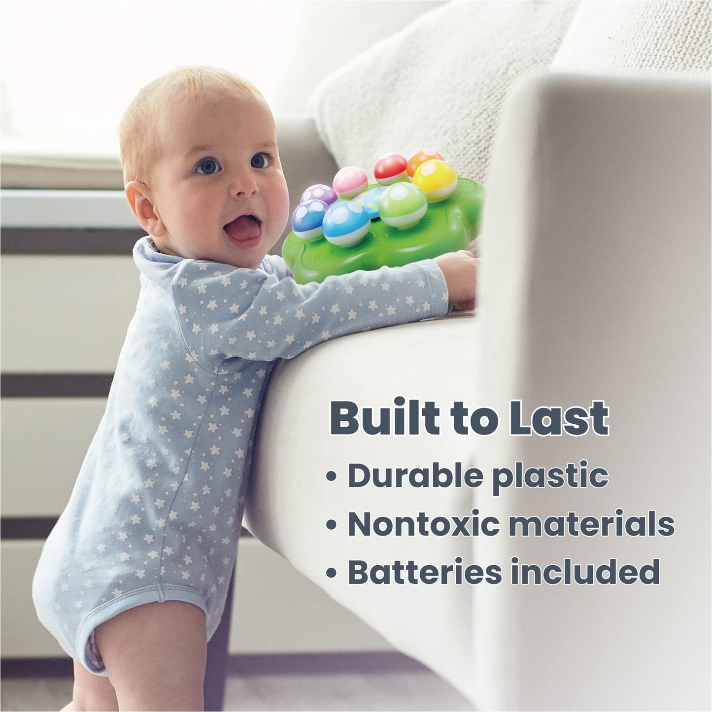 BEST LEARNING Mushroom Garden - Interactive Educational Light-Up Toddler Toys for 1 to 3 Years Old Infants & Toddlers - Colors, Numbers, Games & Music for Kids