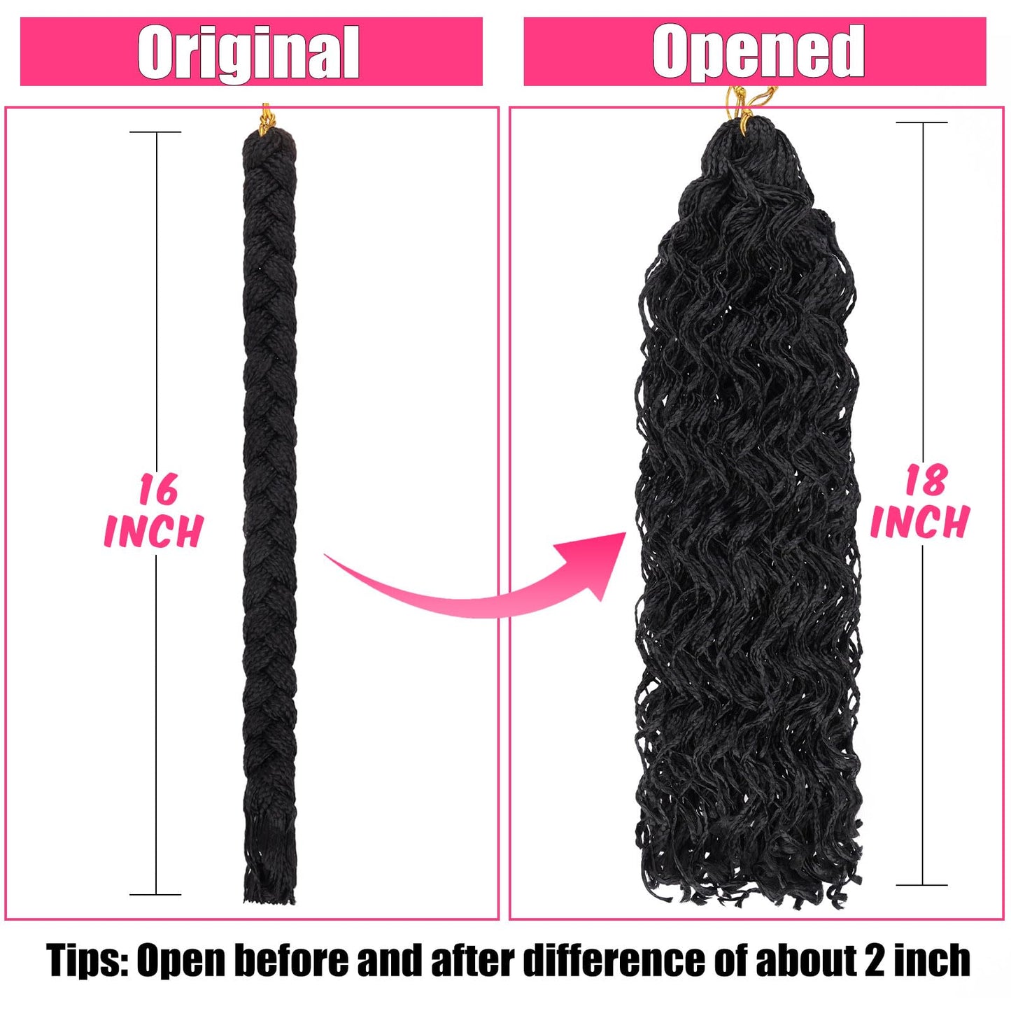 RuiYok 240 Strands Micro Box Braids Crochet Hair 18 Inch Curly ZiZi Box Braids Natural Black Micro Locs with Curly Ends 8 Packs Sister Locs Mini Twist Crochet Hair Braiding for Women #1B
