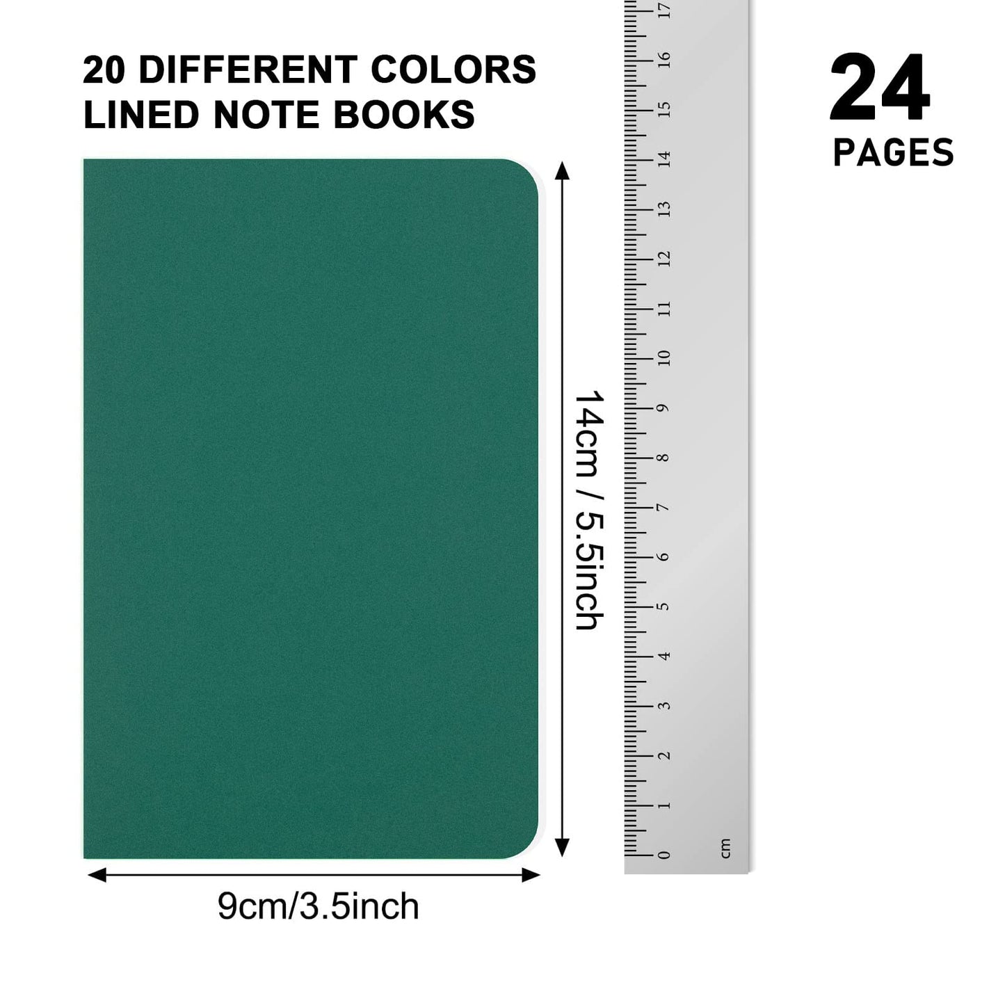 60pcs Mini Notebooks, Small Notebooks Bulk, Colorful Lined Notepad, Journal Memo Notepad, 20 Colors for Kids, Students, Traveler, School Supplies (3.5 x 5.5 In)