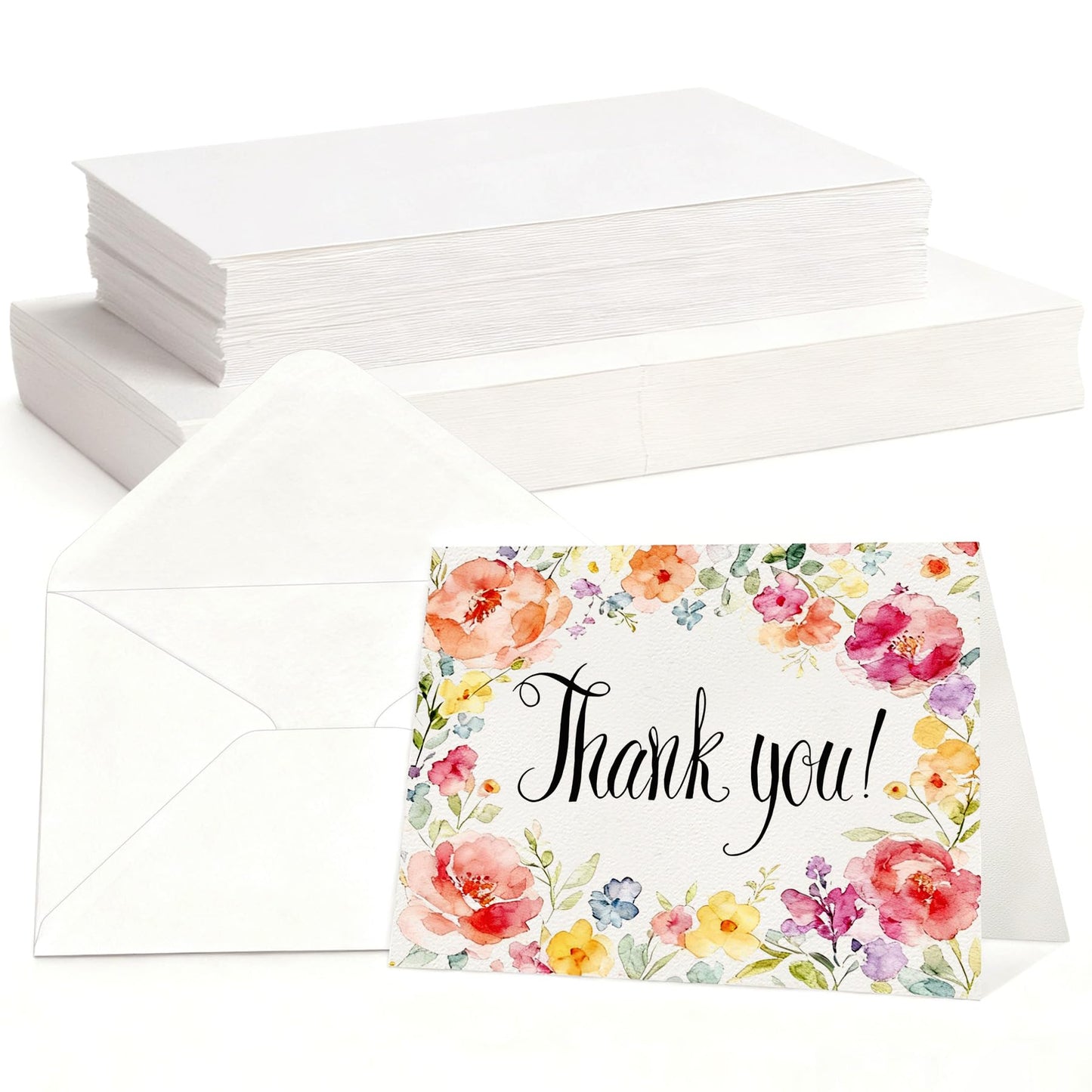 60 Sets Watercolour Cards with Envelopes, 140 lb/300 GSM Foldable Blank Postcards and Envelopes for Painting or Card Making, Perfect for Christmas, Birthday, 4x6 Inch