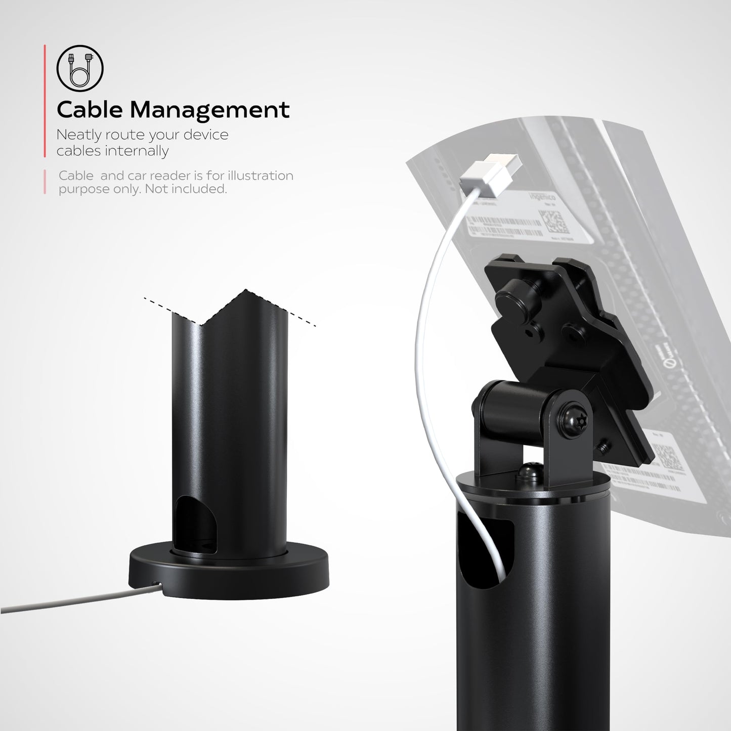 Ingenico Lane Rotating Stand - Mount Stand for Ingenico Lane/3000/5000/7000/8000 - (PAD-INGENDM)