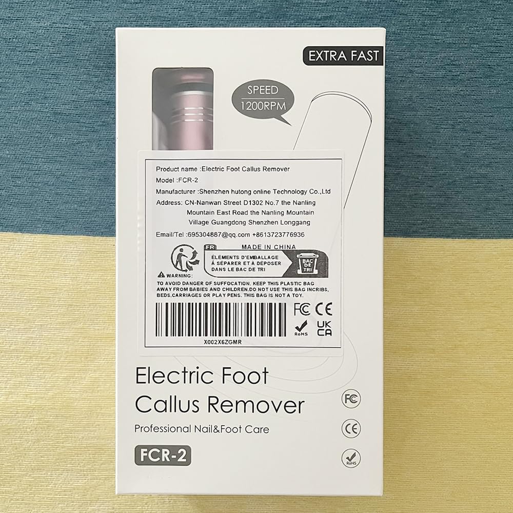 1200RPM Electric Speed Adjustable Foot File Callus Remover Machine,with 60pcs Replacement Sandpaper Disk,Dry Dead Cracked Skin Callous Foot Care Machine（pink）