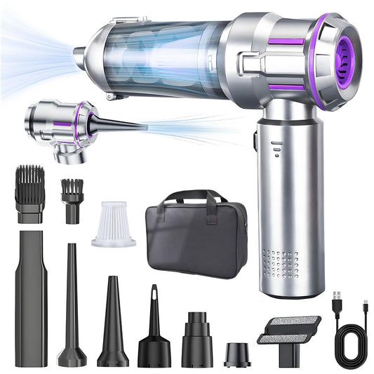 Car Vacuum Cleaner, 22000Pa Powerful Suction Handheld Vacuum Cordless with Brushless Motor, 11-in-1 Portable Hand Held Vacuum Rechargeable Air Duster/Blower/Pump for Pet Hair Removal, Car, Home