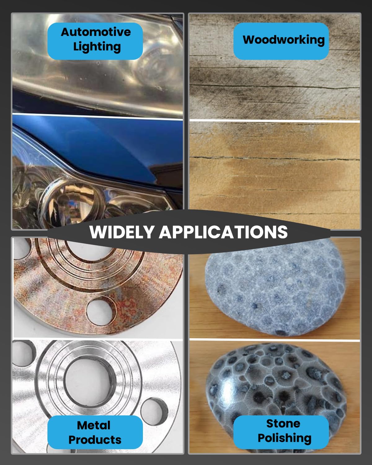 78PCS Drill Polishing Buffing Pads Kit with Buffer Polisher Attachment, 1/2/3 Inch Car Polishing Detailing Wheels for Dremel Air Mini Polisher Sander, Headlights Restoration Pad for Waxing Cleaning