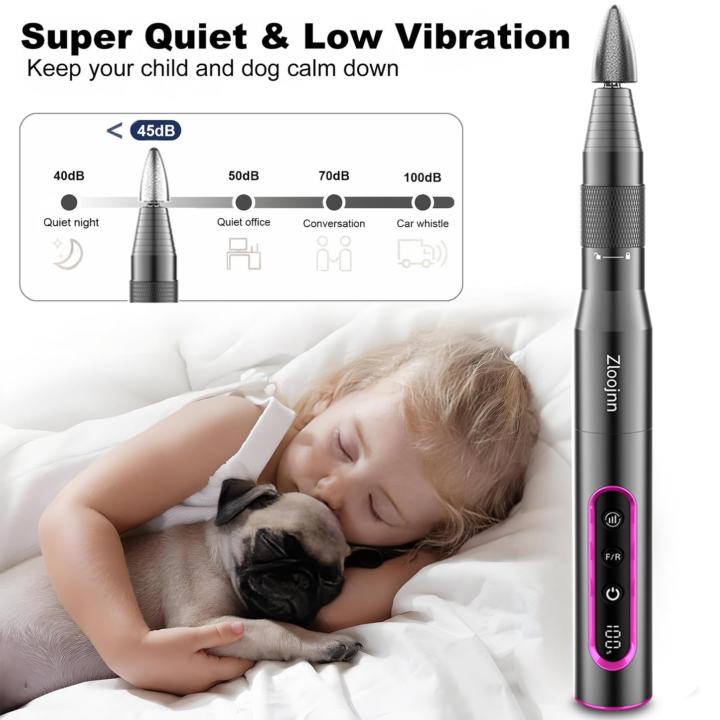 Professional Cordless Nail Drill with 12 Drill Bits -30000RPM Alloy Electric Nail File for Home&Salon Use,LED Display,Rechargeable&Quiet Manicure Pedicure Kit for DIY Manicure,Gifts for Nail Lovers