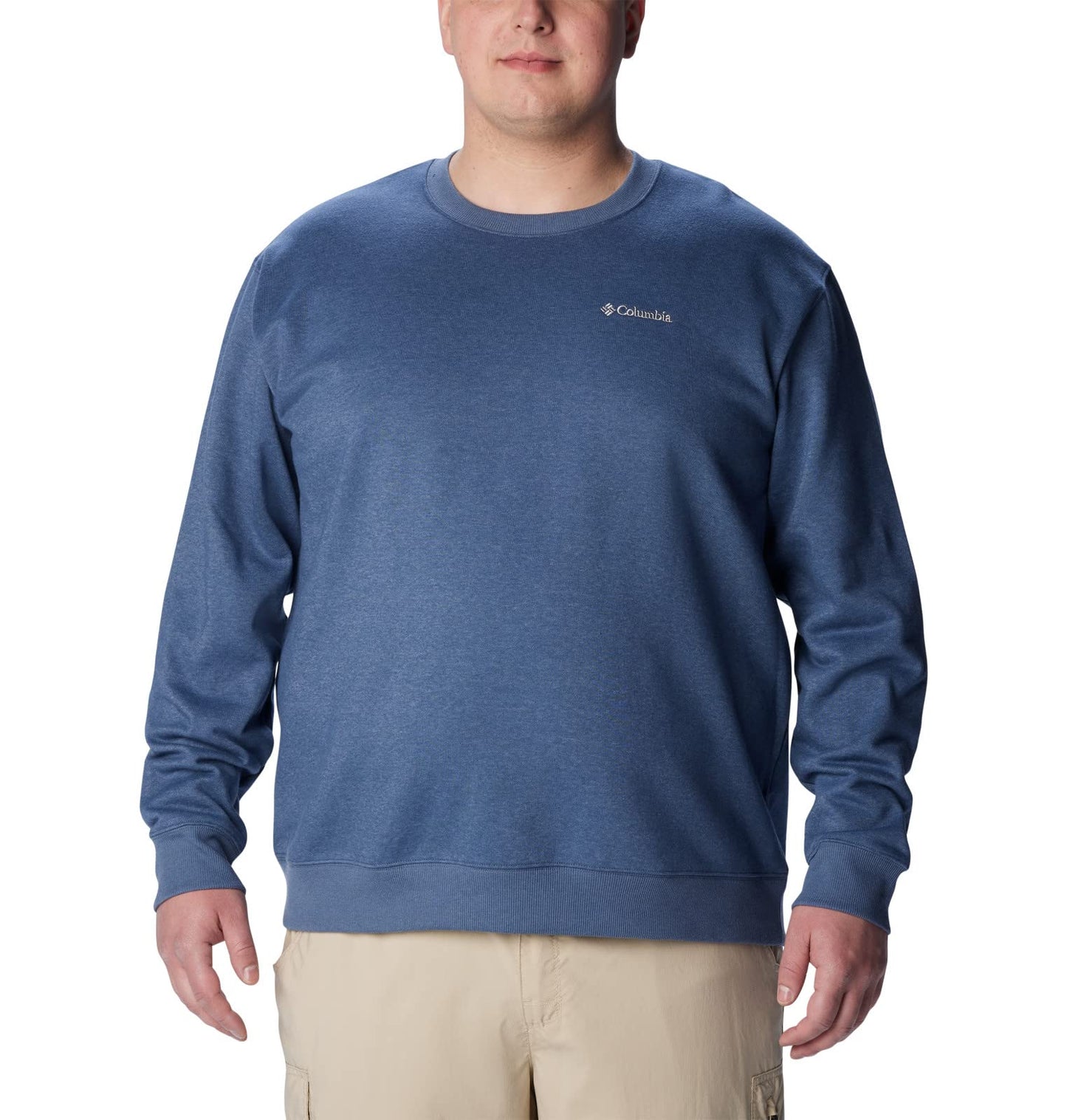 Columbia Mens Hart Mountain II Crew Sweatshirt, Dark Mountain Heather, X-Large