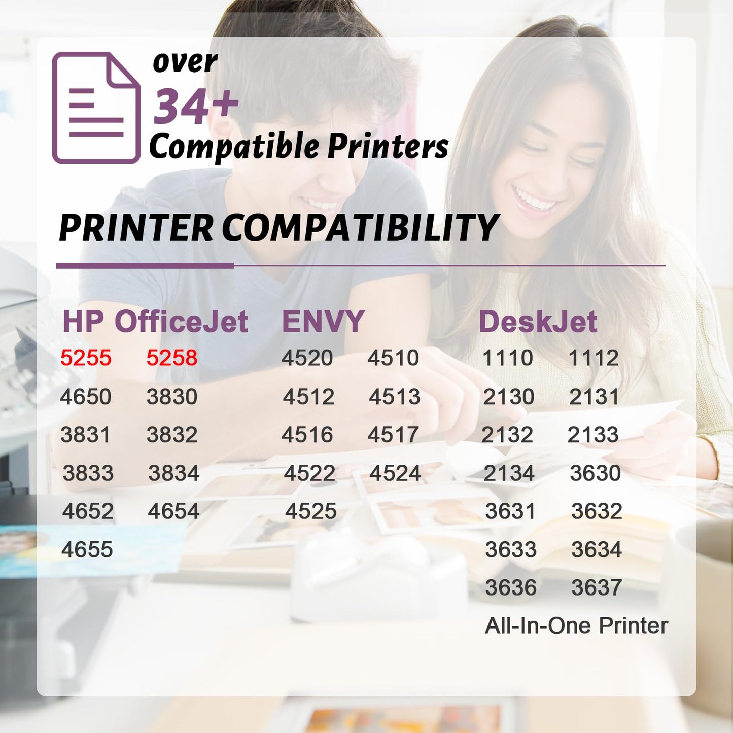 Inktopia Remanufactured Ink Cartridge Replacement for HP 63 XL 63XL to USE with HP OfficeJet 5255 5258 3830 3831 3832 Envy 4512 4516 4520 DeskJet 1112 2130 3633 3634 (2 Black,2 Pack)