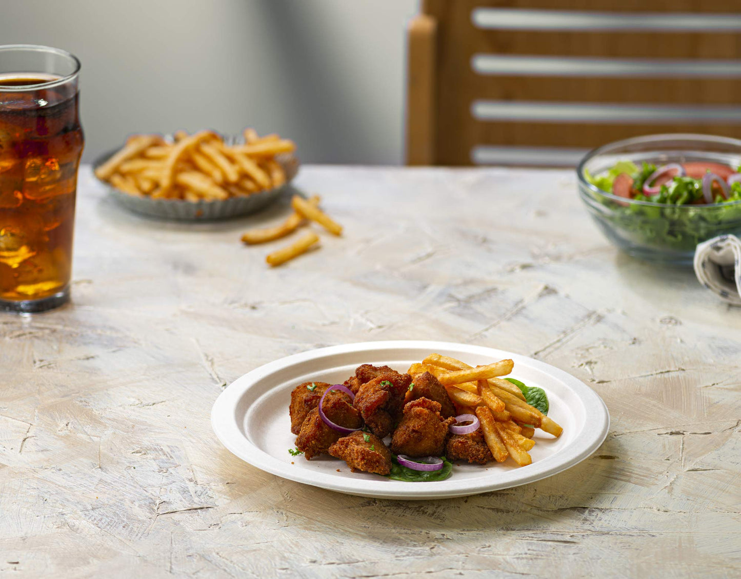 Gusto [9 Inch - 250 Pack Heavy-Duty White Paper Plates, 100% Compostable, Eco-Friendly - Biodegradable Disposable Plates, Sugarcane Paper Plates - Formerly Comfy Package