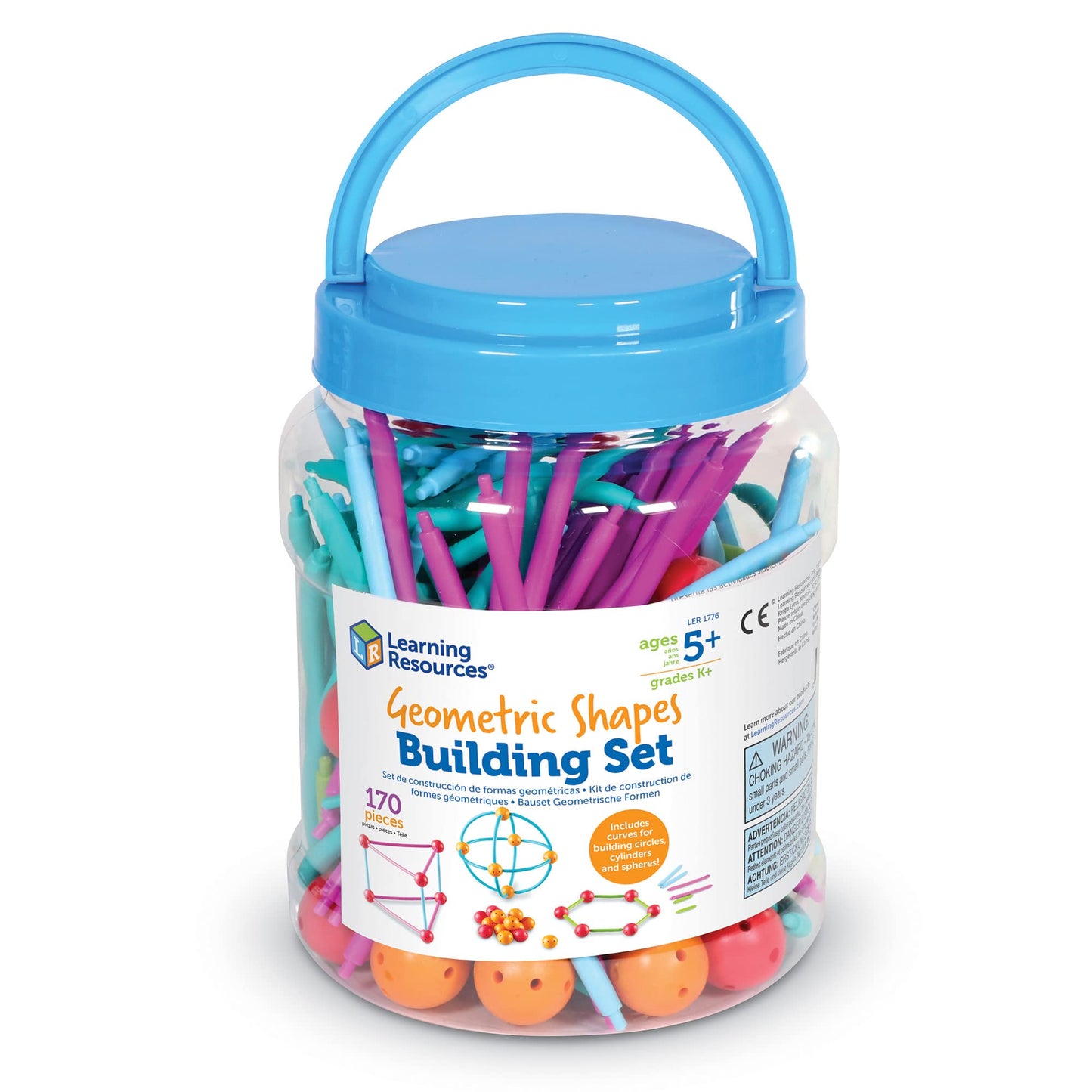 Learning Resources LER1776 Geometric Shapes Building Set