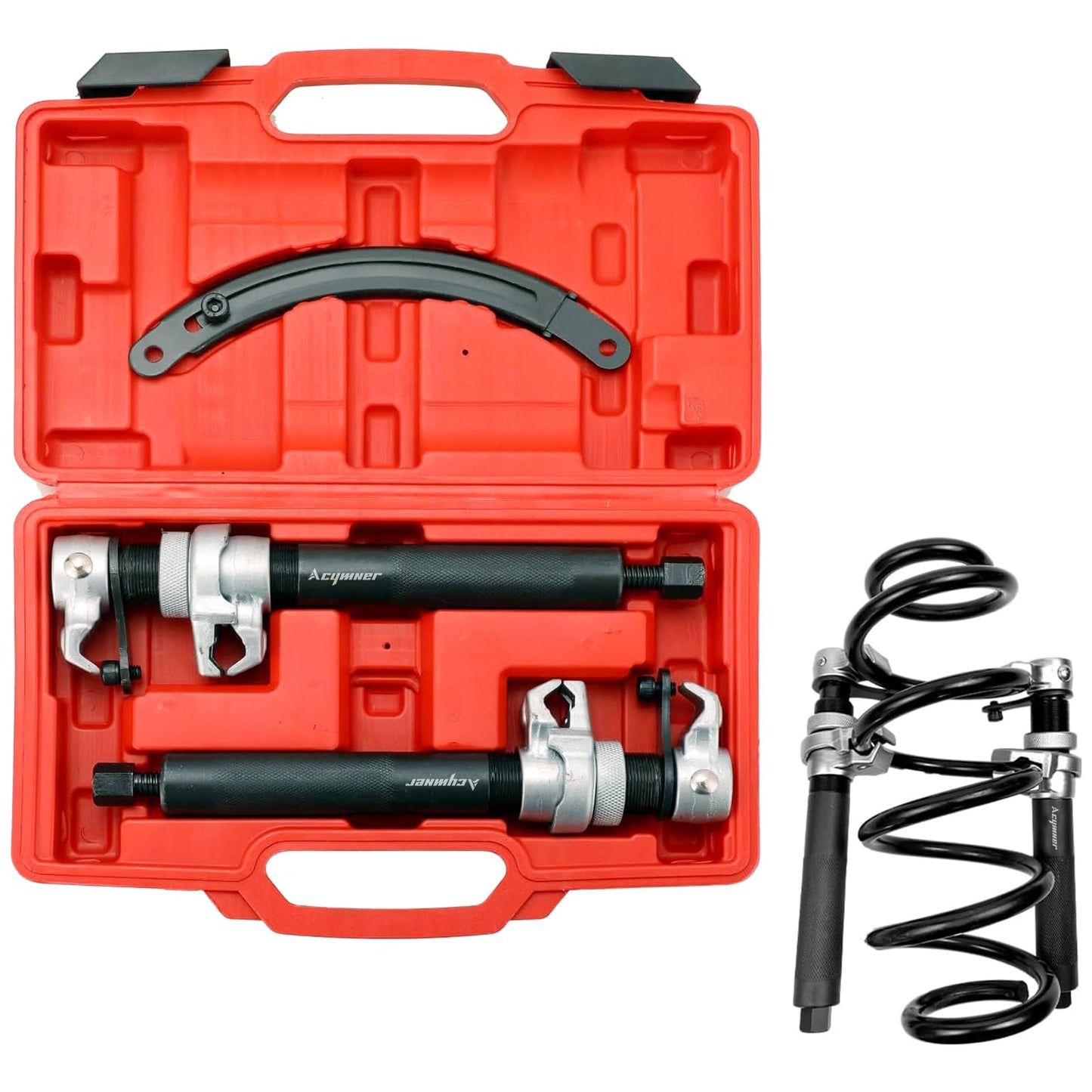 Acymner Coil Spring Compressor Tool | Heavy Duty Build, Ultra-Rugged Strut Spring Compressor,Durable and Strong ATV Spring Compressor Tool with Safety Guard,2200lb Capacity 11in Jaw Opening