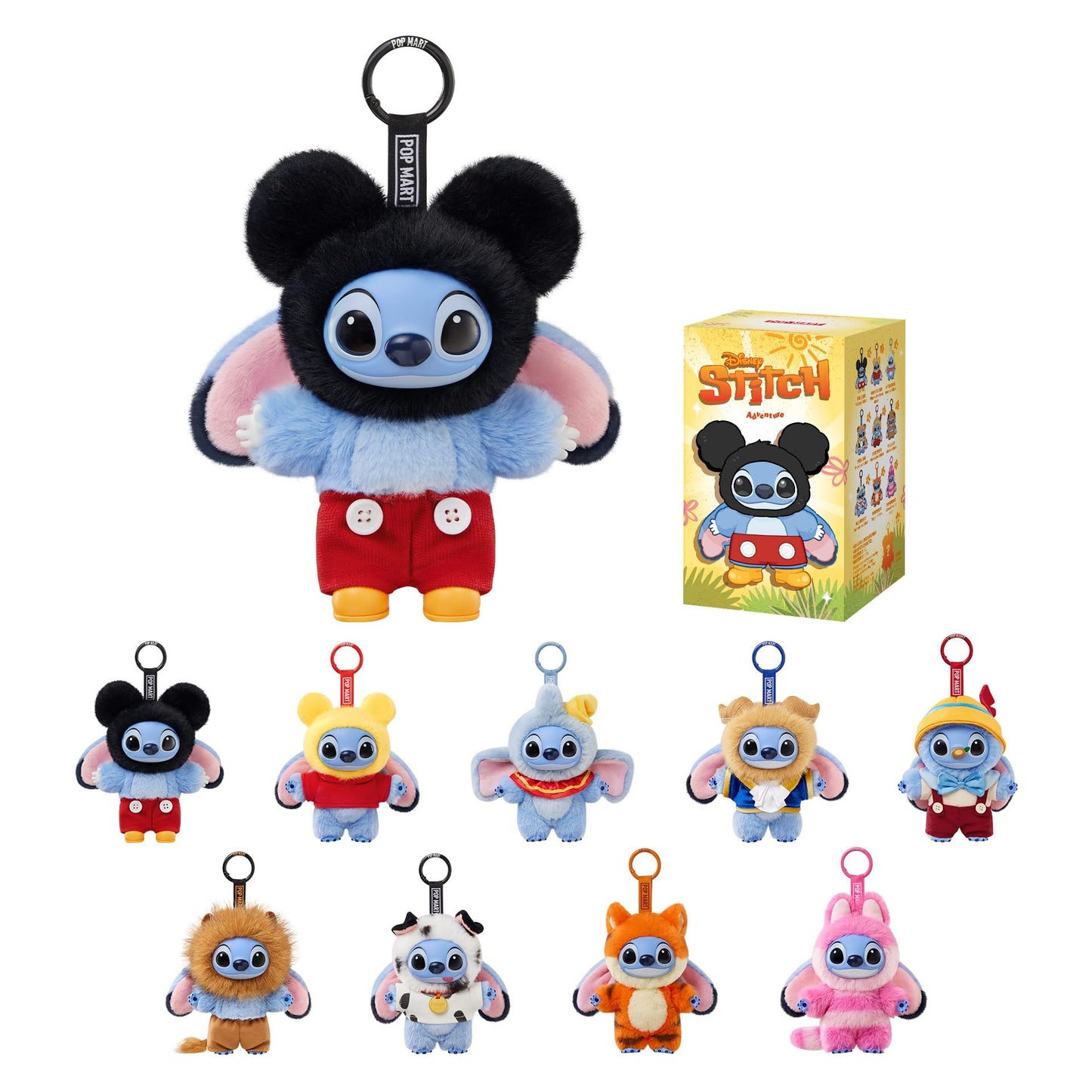 POP MART Stitch Adventure Series Vinyl Plush Pendant, Disney-Classic Blind Box Action Figures, Random Design Collectible Toys for Home Decor, Birthday Gifts for Girls Boys Women Men, Single Box