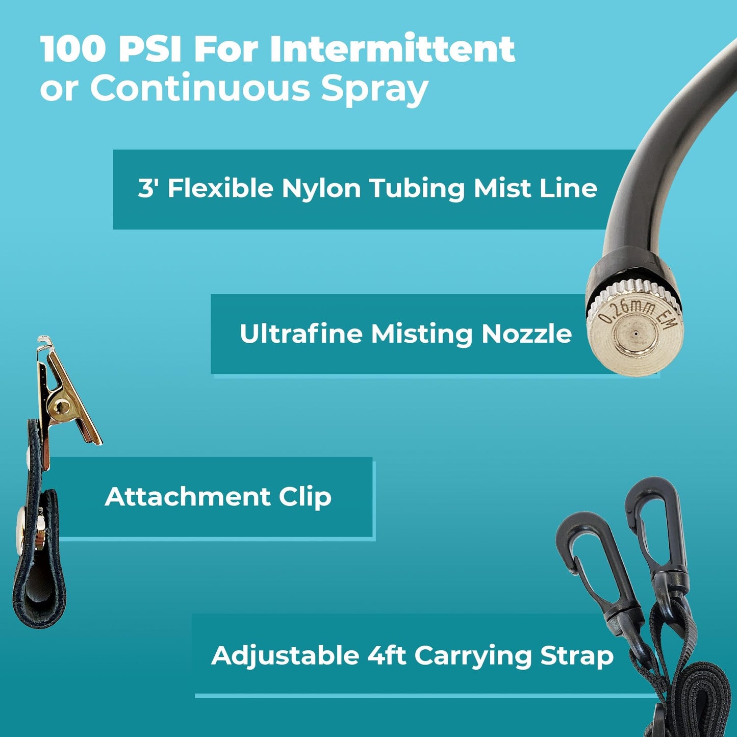 BeCOOL Personal Mister - High Performance Water Mister Spray Bottle Portable Water Misters for Cooling Outdoor with Neoprene Case/Strap