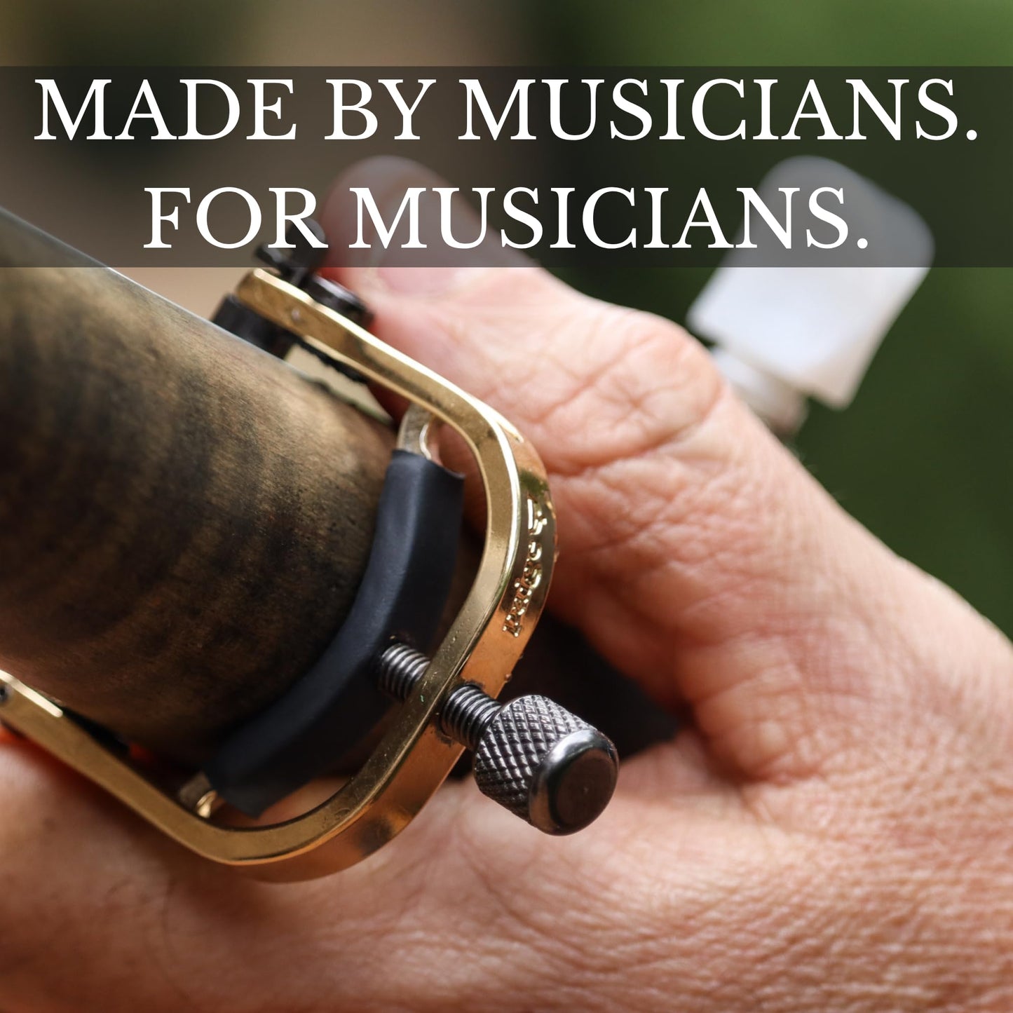 Banjo, Mandolin & Ukulele Capo – Nickel-Plated Steel, Handcrafted in USA – Adjustable Center Tension for Clean Sound (Capo- Paige)