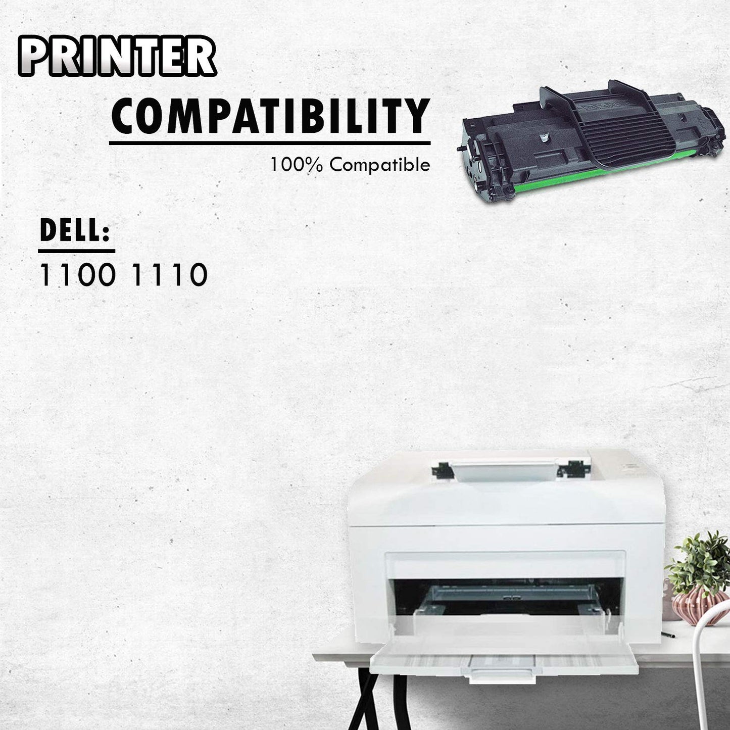 3 Inkfirst® Toner Cartridges 1100 (310-6640, 310-7660) Compatible Remanufactured for Dell 1100 1110 Black