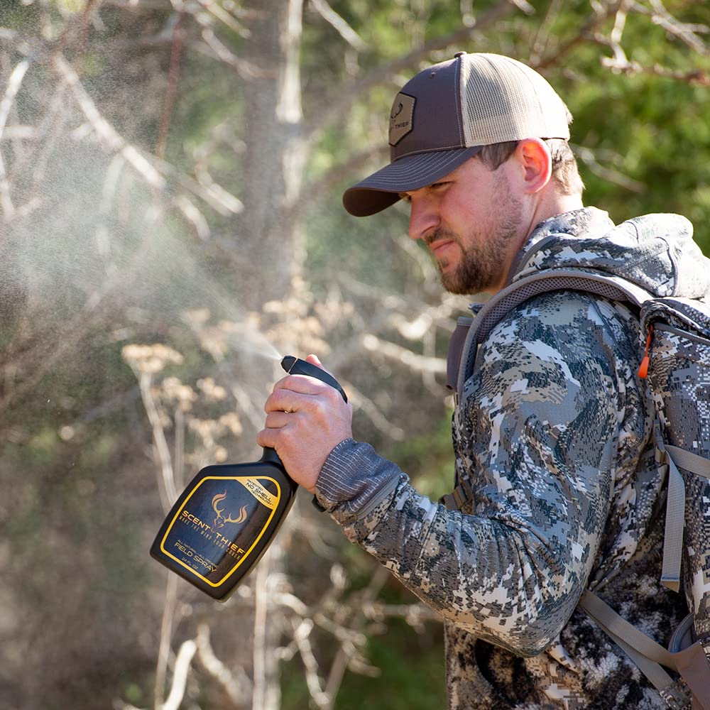 Scent Thief Deer Hunting Accessories 24oz. Field Hunting Spray Deer Scent Remover, Acts As A Scent Blocker And Eliminates Animal's Ability to Smell