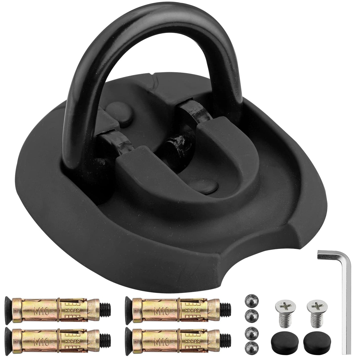 EYPINS Security Ground Anchor, Heavy Duty Alloy Steel Anti-Theft Floor Wall Anchor Lock for Motorcycle, Bicycle, Scooter, Chain Lock,Outdoor Indoor Concrete Brick Surfaces Installed