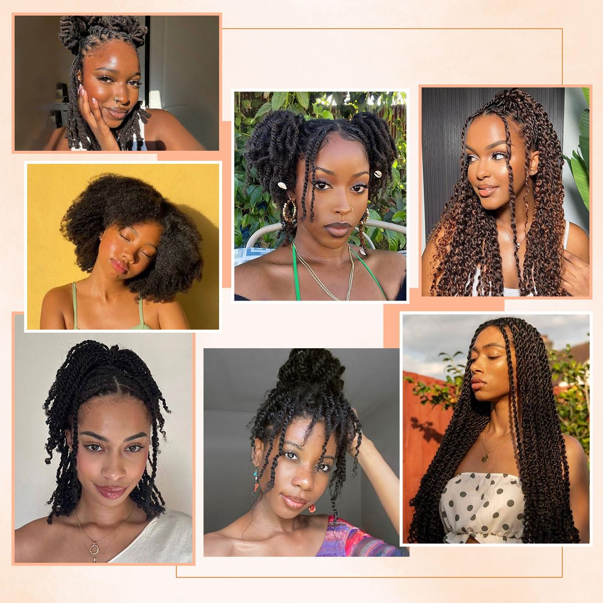 14 Inch Afro Kinkys Bulk Human Hair For Twist,100% Human Hair 4C Kinky-Curly for Dreadlocks, Loc Repair, Braiding Hair(Natural Black, 50 Gram)